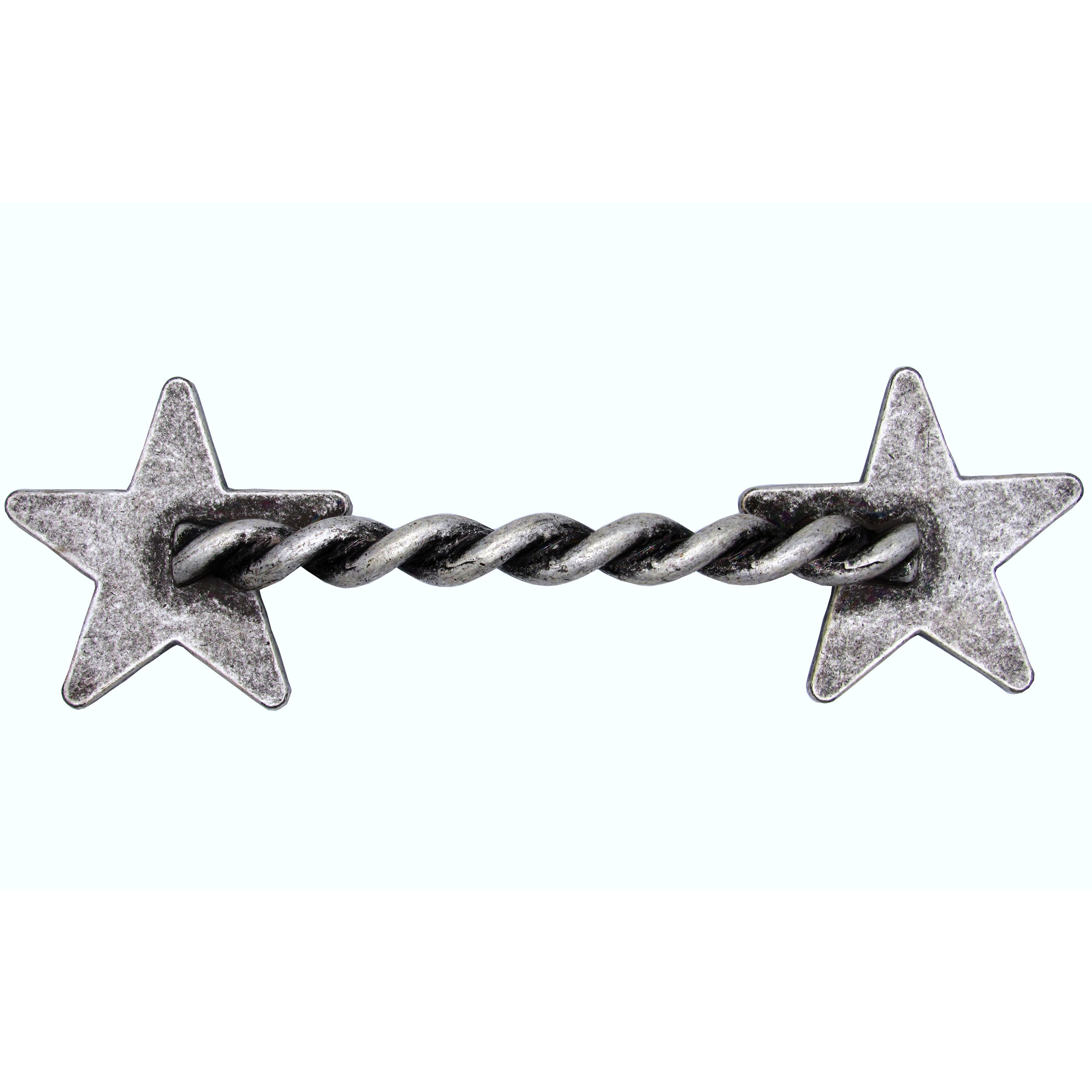 product: Buck Snort Lodge Rope Star Pull, Old Silver shown