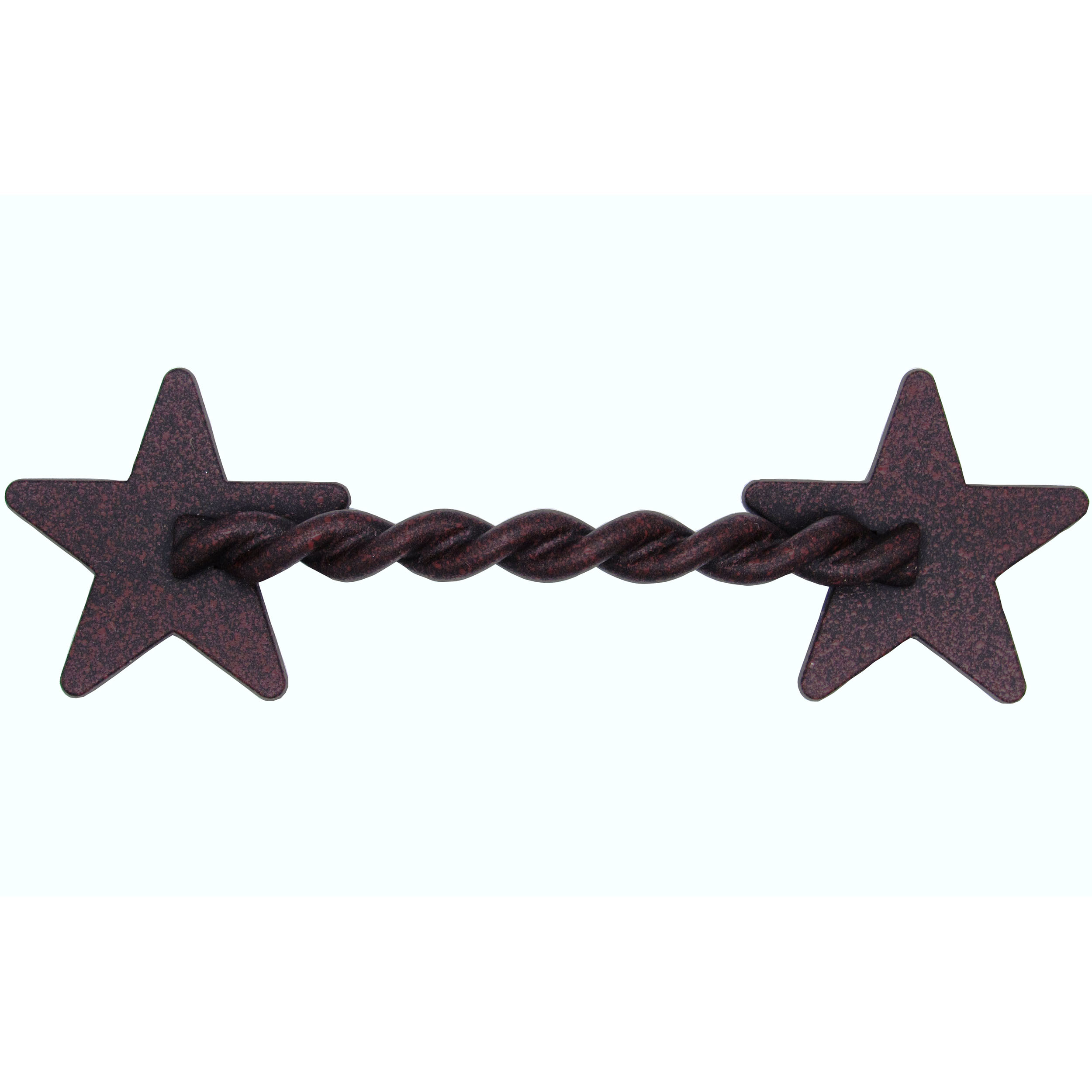 product: Buck Snort Lodge Rope Star Pull, Rust Brown shown