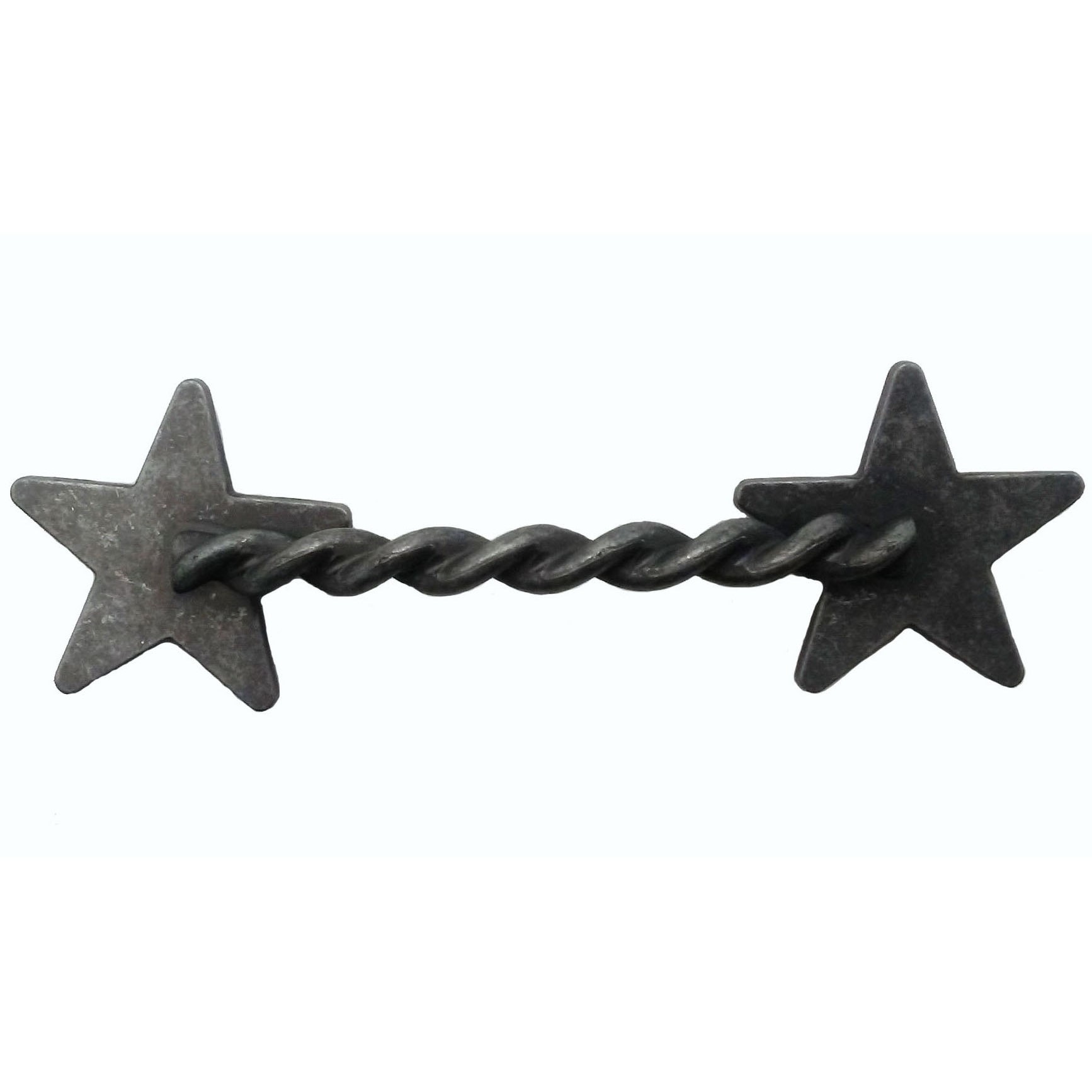 product: Buck Snort Lodge Rope Star Pull, Pewter Oxide shown