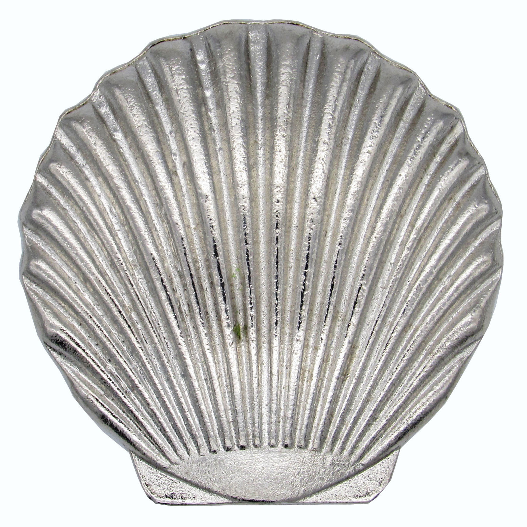 product: Buck Snort Lodge Scallop Seashell Knob, Nickel shown