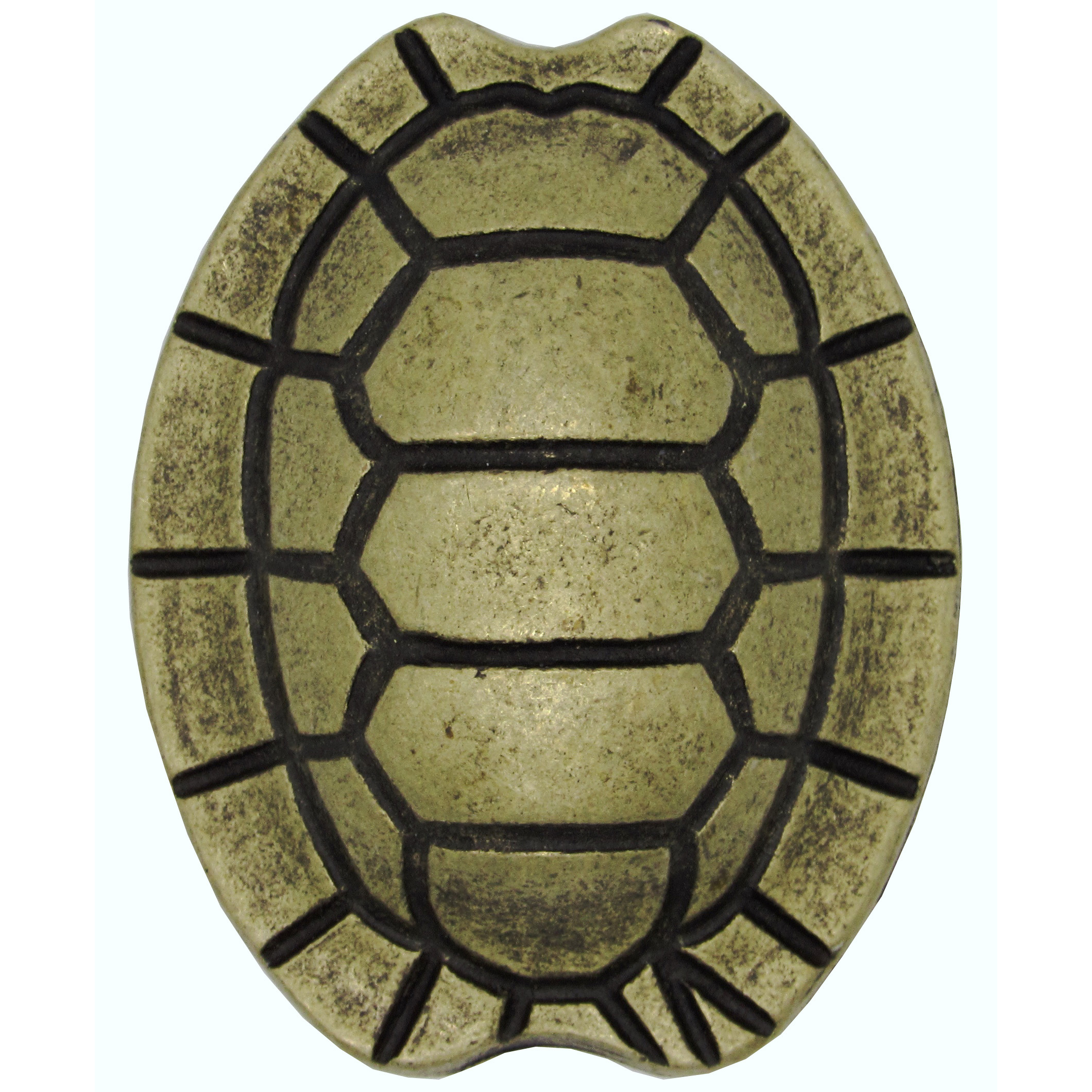 product: Buck Snort Lodge Turtle Shell Knob, Brass Oxide shown
