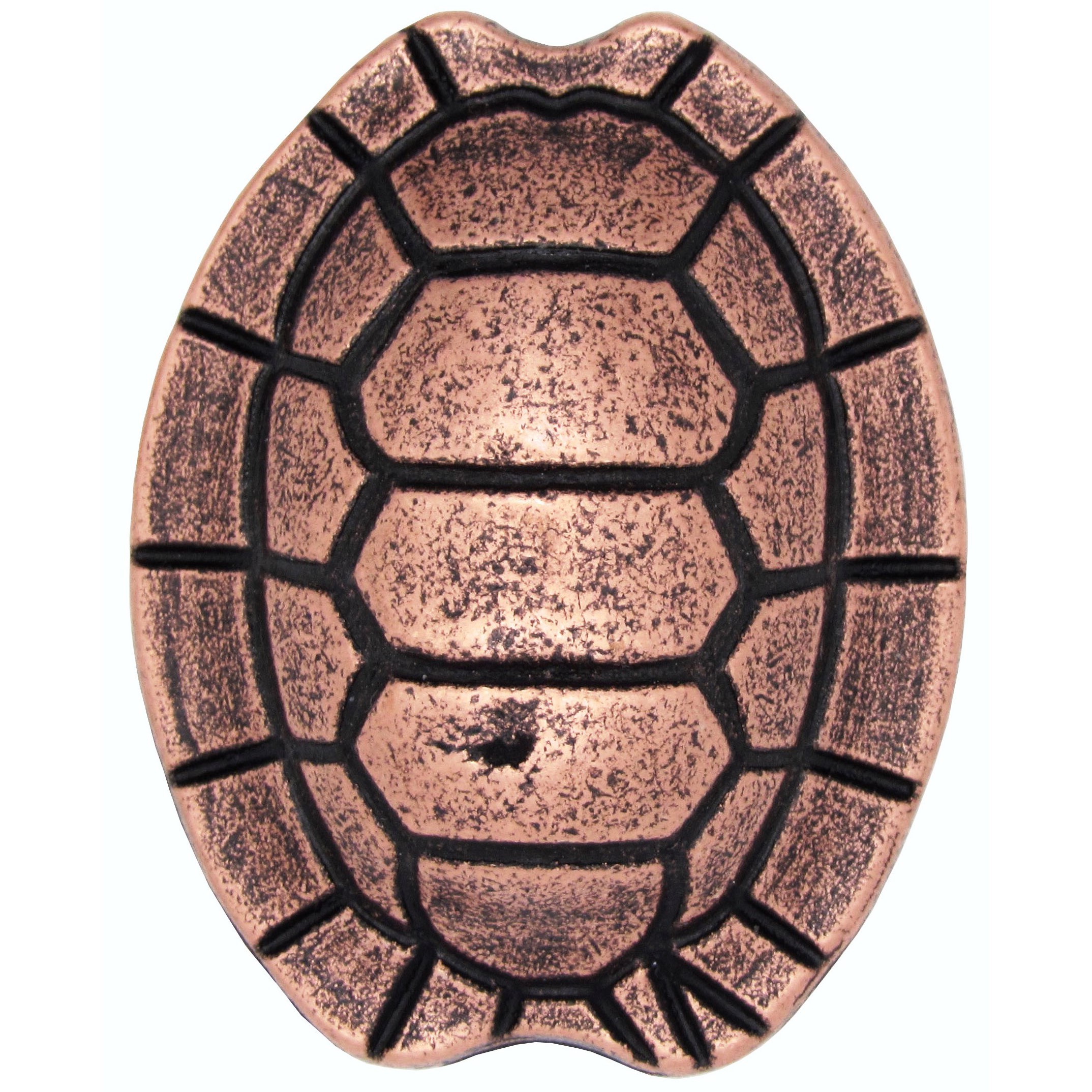 product: Buck Snort Lodge Turtle Shell Knob, Copper Oxide shown