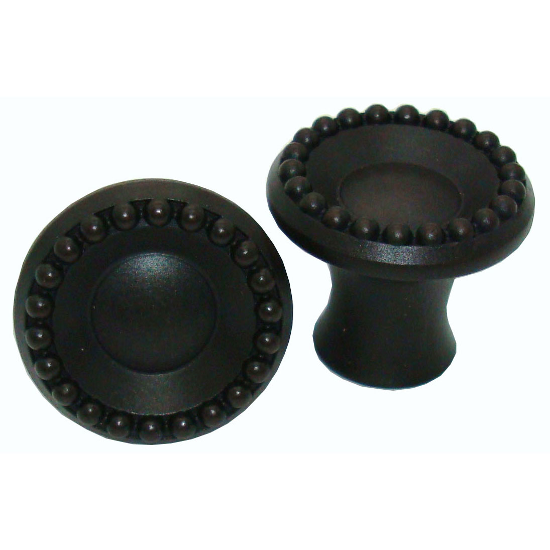 product: Buck Snort Lodge Beaded Elegance Knob, Oil Rubbed Bronze shown