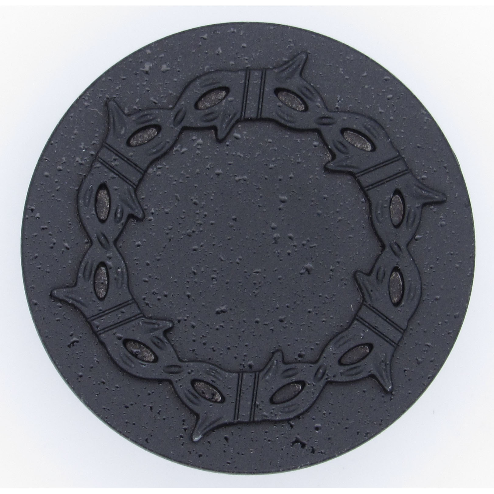 product: Buck Snort Lodge Round Knob with Barbed Wire, Matte Black shown