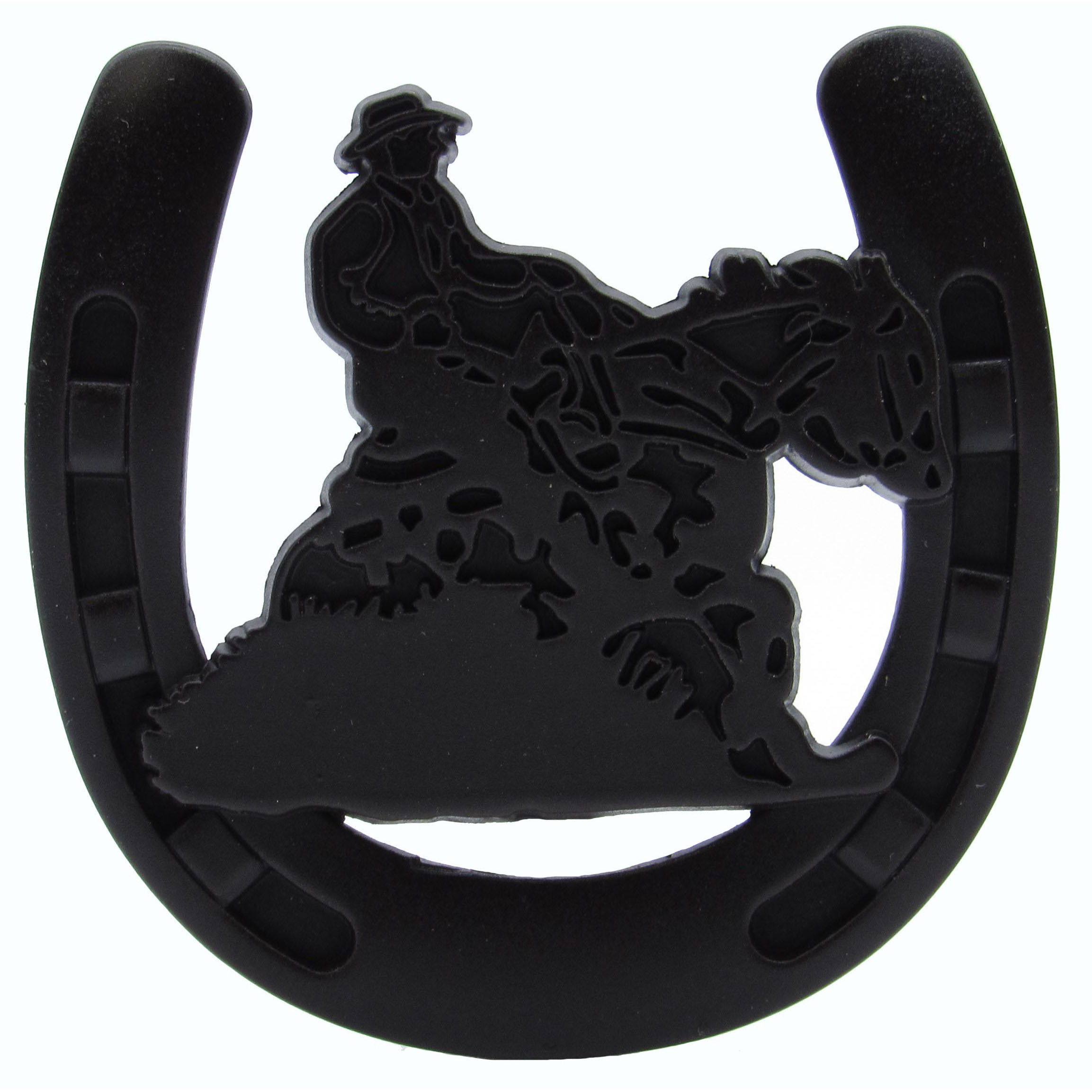 product: Buck Snort Lodge Riding Cowboy Horseshoe Knob, Oil Rubbed Bronze shown