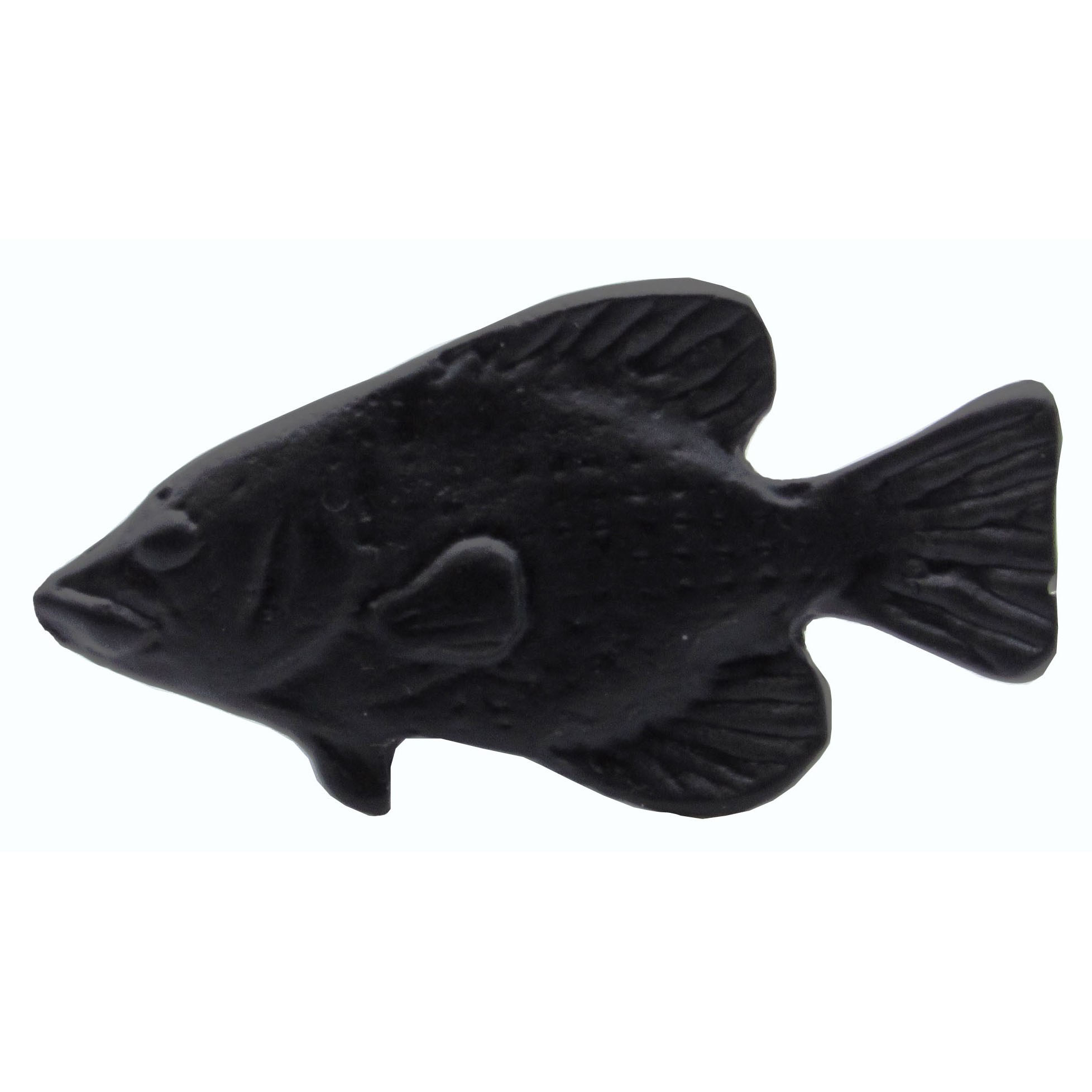 product: Buck Snort Lodge Fish Knob,  Matte Black shown