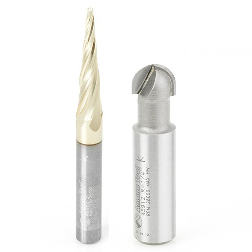 product: Axiom 2-piece Carving Bit Set by Amana Tool shown
