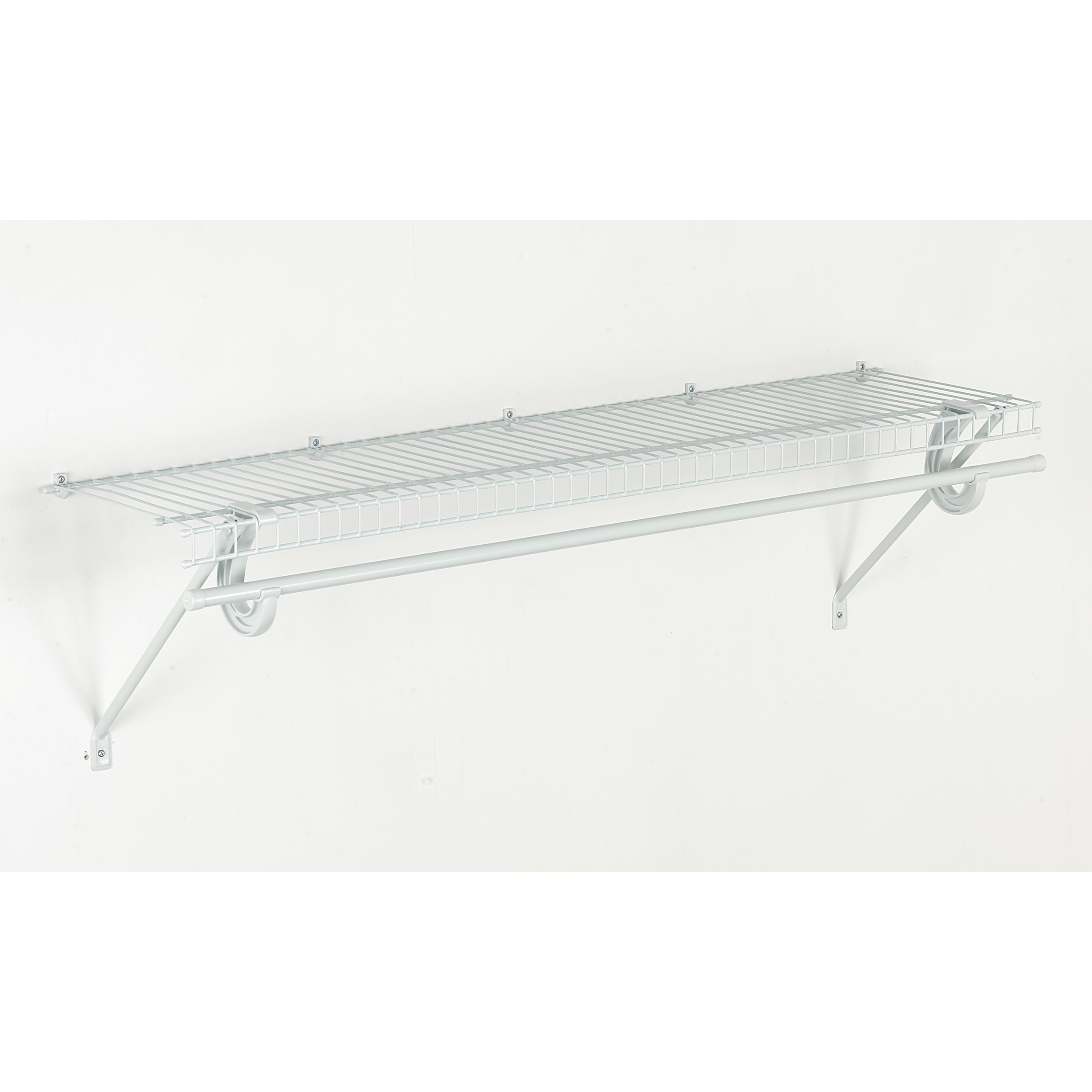 product: ClosetMaid SuperSlide Ventilated Shelf Kit with Hang Rod 48