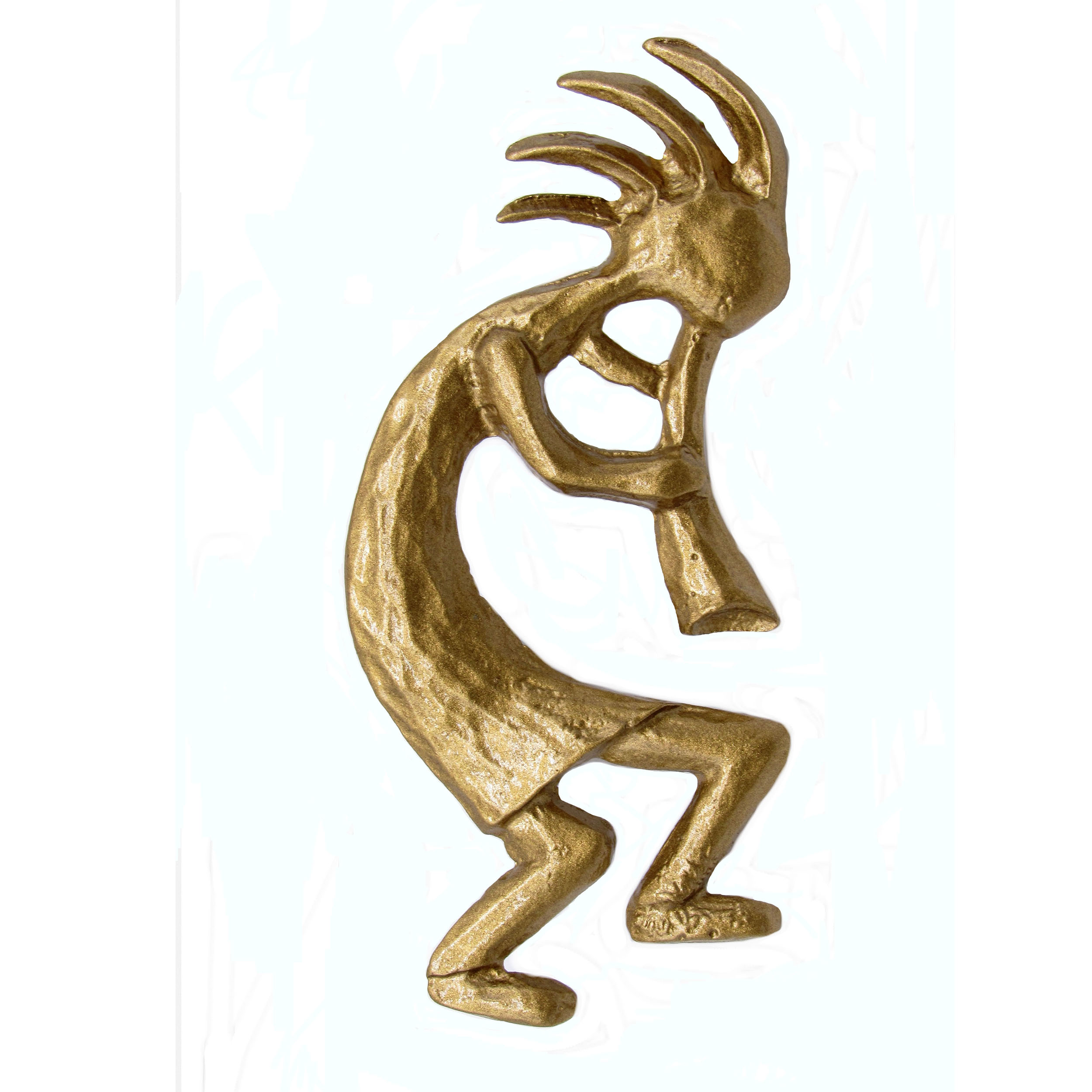product: Buck Snort Lodge Kokopelli Right Facing Knob, Lux Gold shown