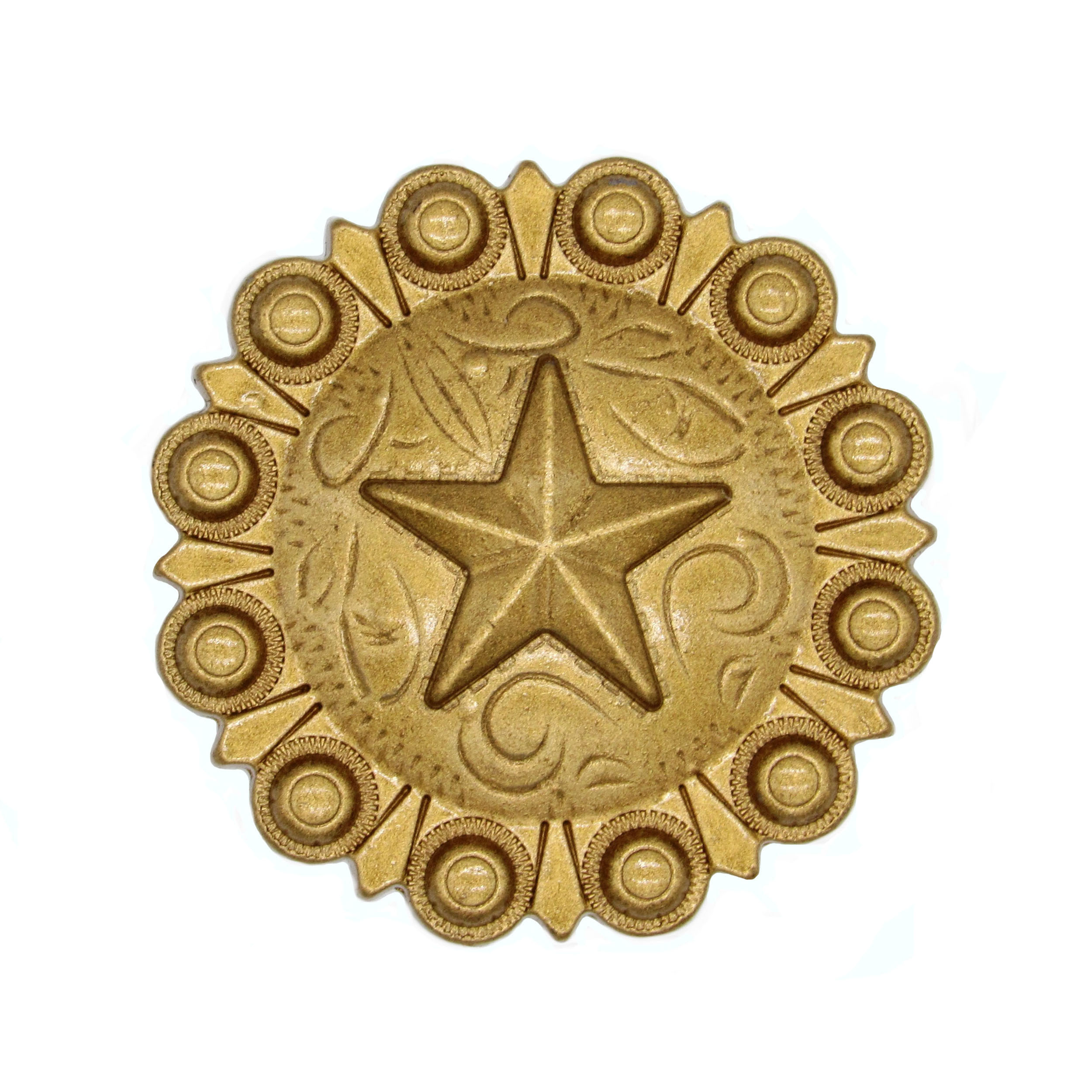 product: Buck Snort Lodge Star Conch Knob, Lux Gold shown