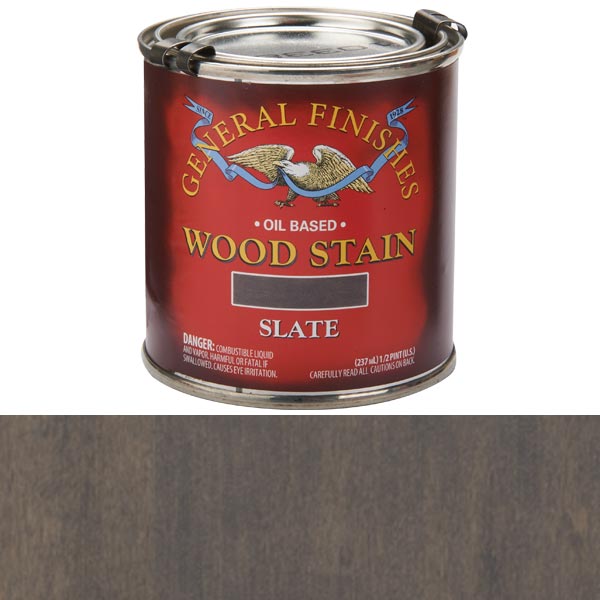 product: General Finishes Wood Stain - Oil Based - Slate - Half Pint shown