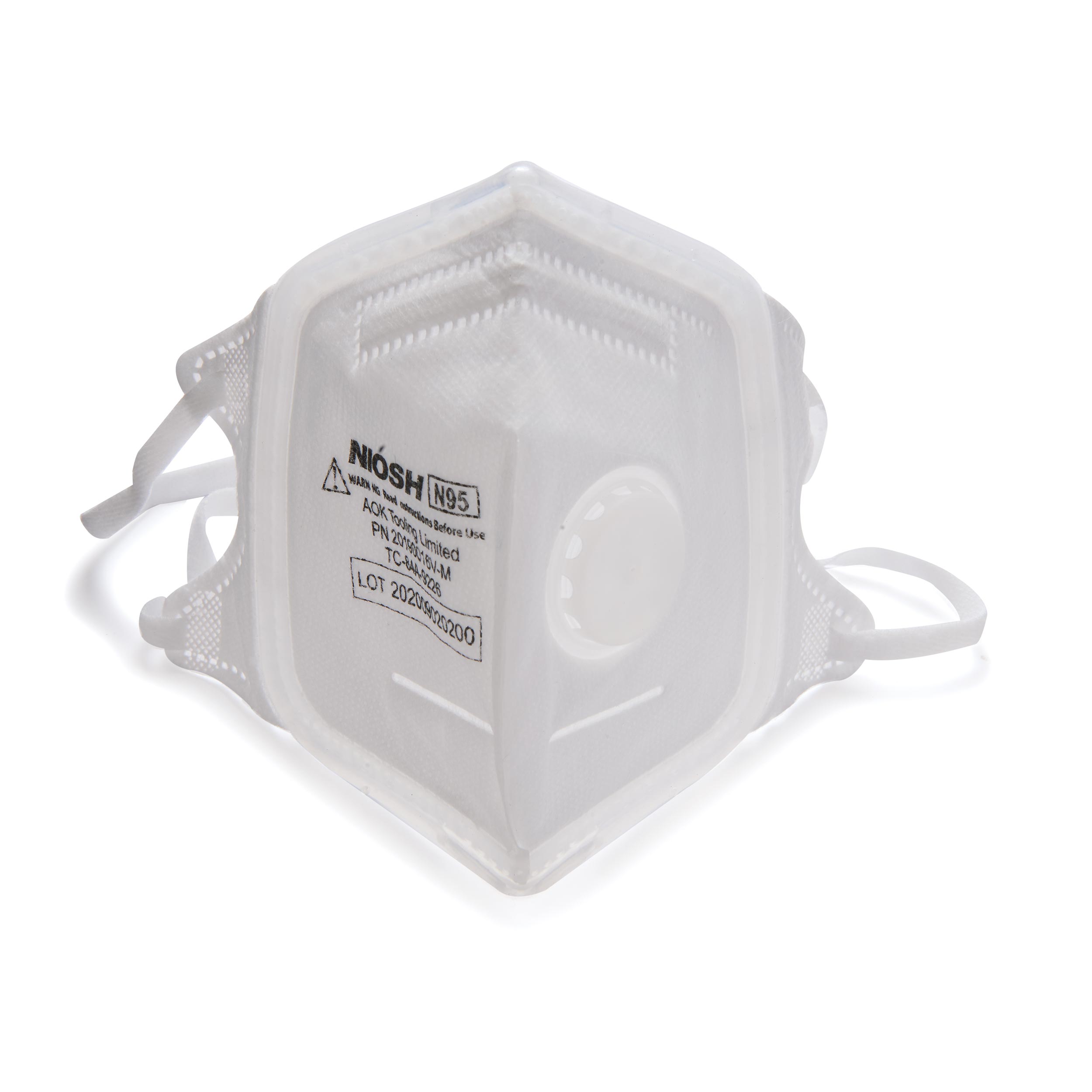 product: SoftSeal N95 V-Fold+ Valved Respirator with 360-Degree Silicone Seal - Medium - 3 Pack shown