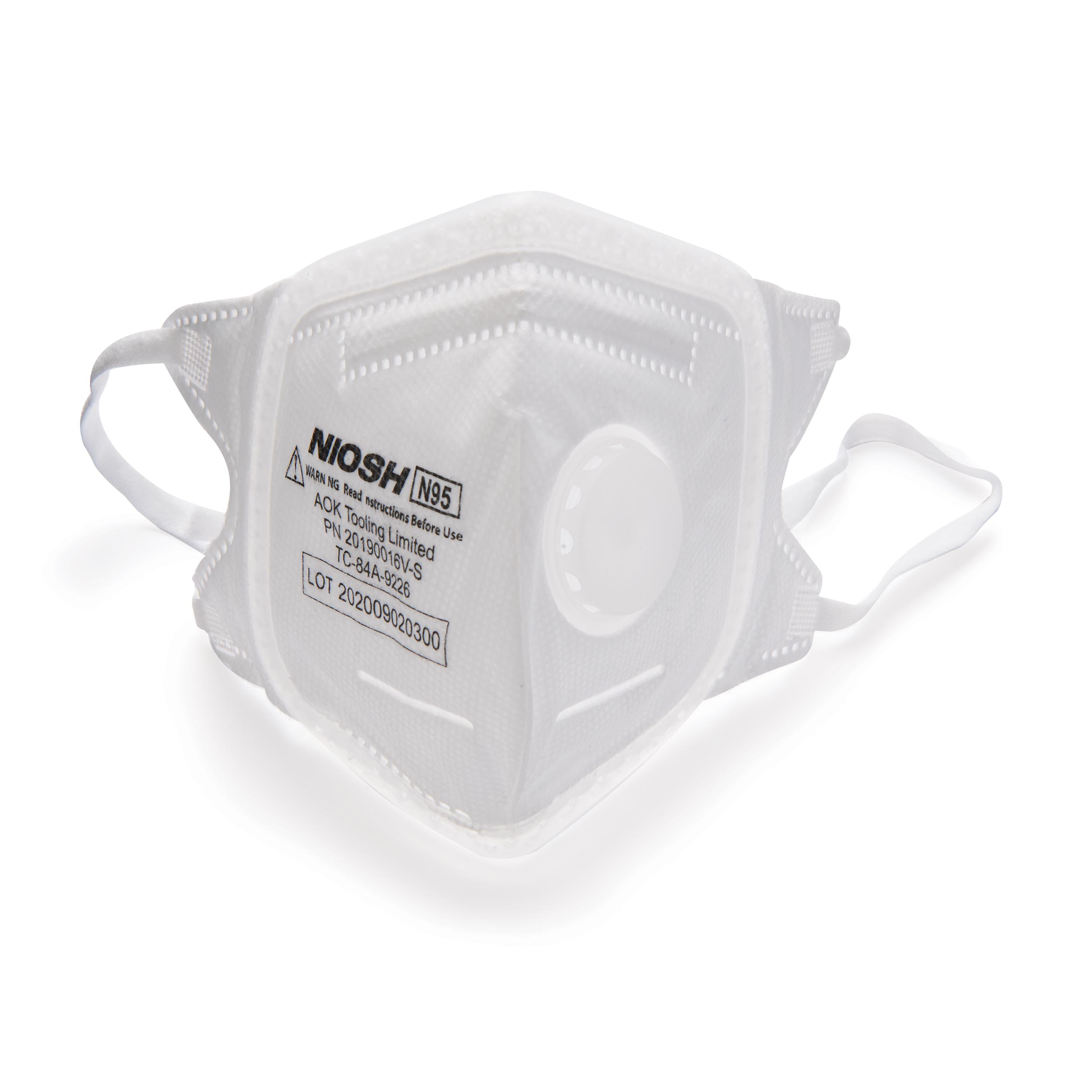 product: SoftSeal N95 V-Fold+ Valved Respirator with 360-Degree Silicone Seal - Small - 3 Pack shown