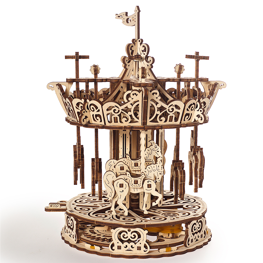 product: UGears Carousel Wooden Craft Kit shown