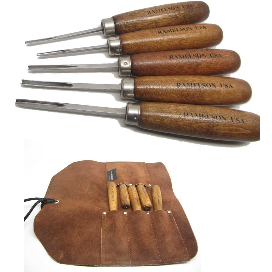 product: Ramelson Checkering and Restoration 5 piece,  Pocket Tool Roll shown
