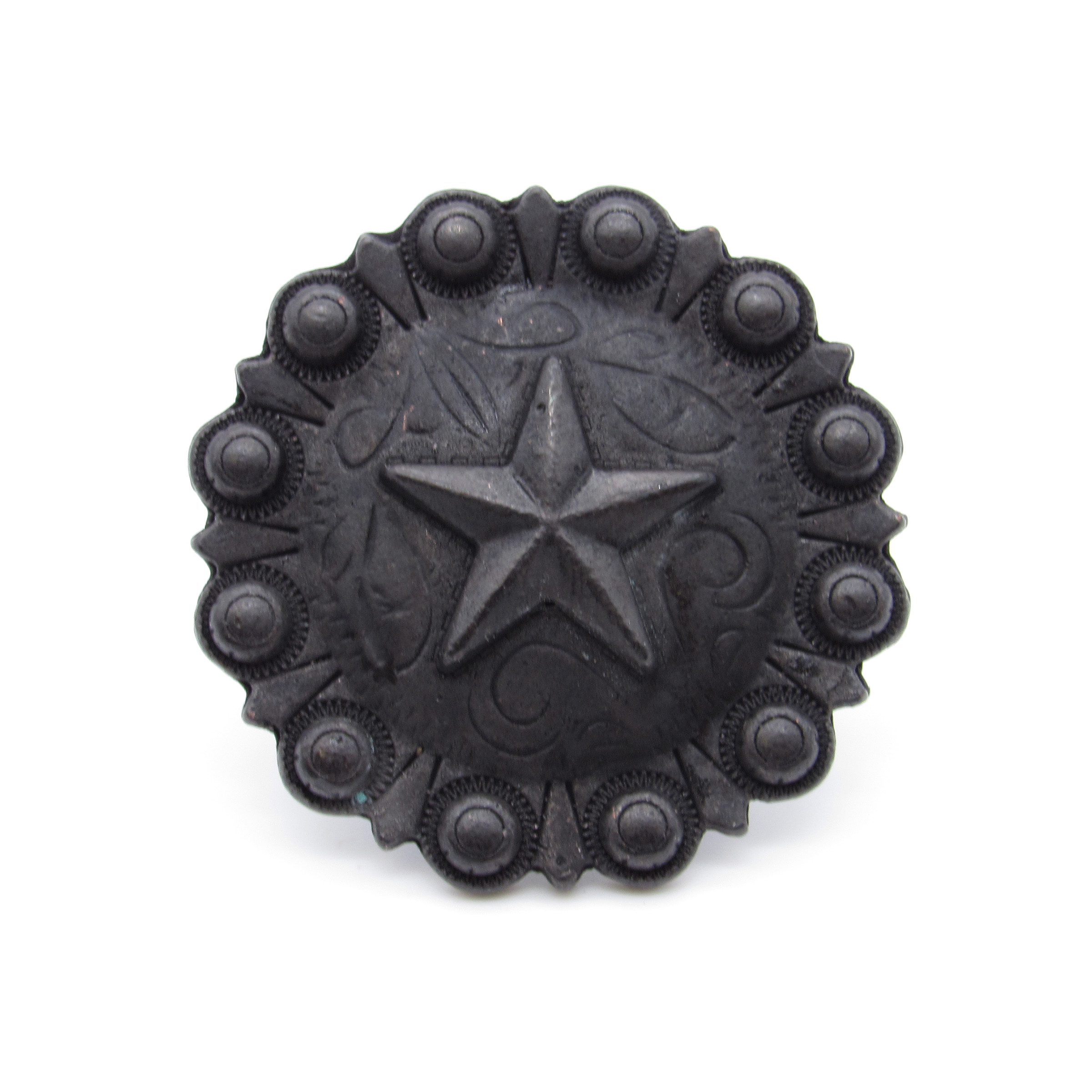 product: Buck Snort Lodge Star Clavo Decorative Nail, 8-Pack, Black Oxide shown