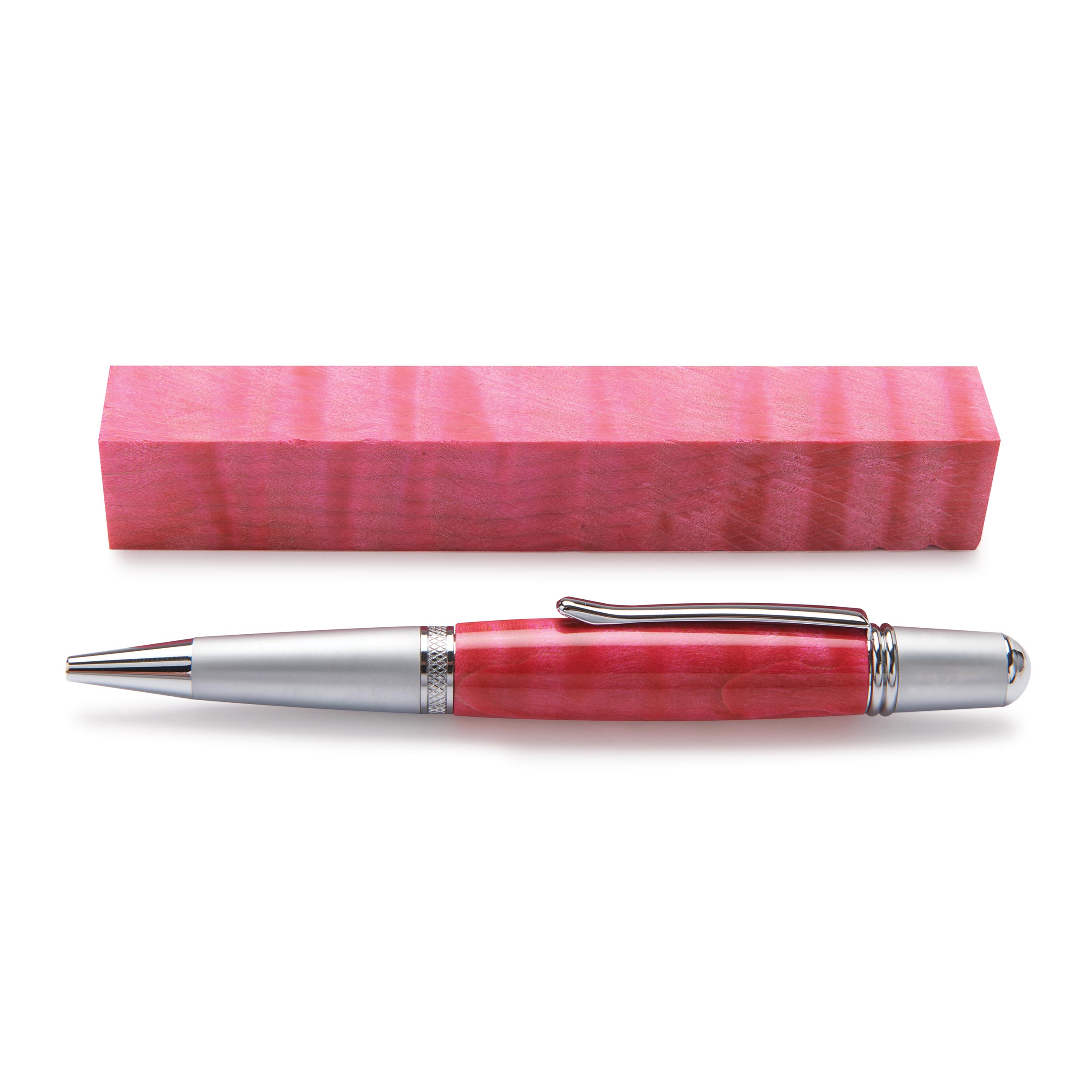 product: Woodcraft Woodshop Stabilized & Dyed Curly Maple Pen Blank - 3/4