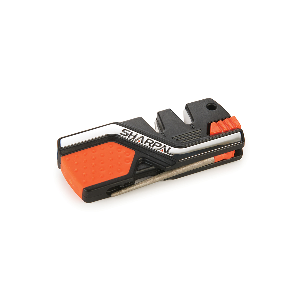 product: Sharpal 6-in-1 Knife Sharpener and Survival Tool shown