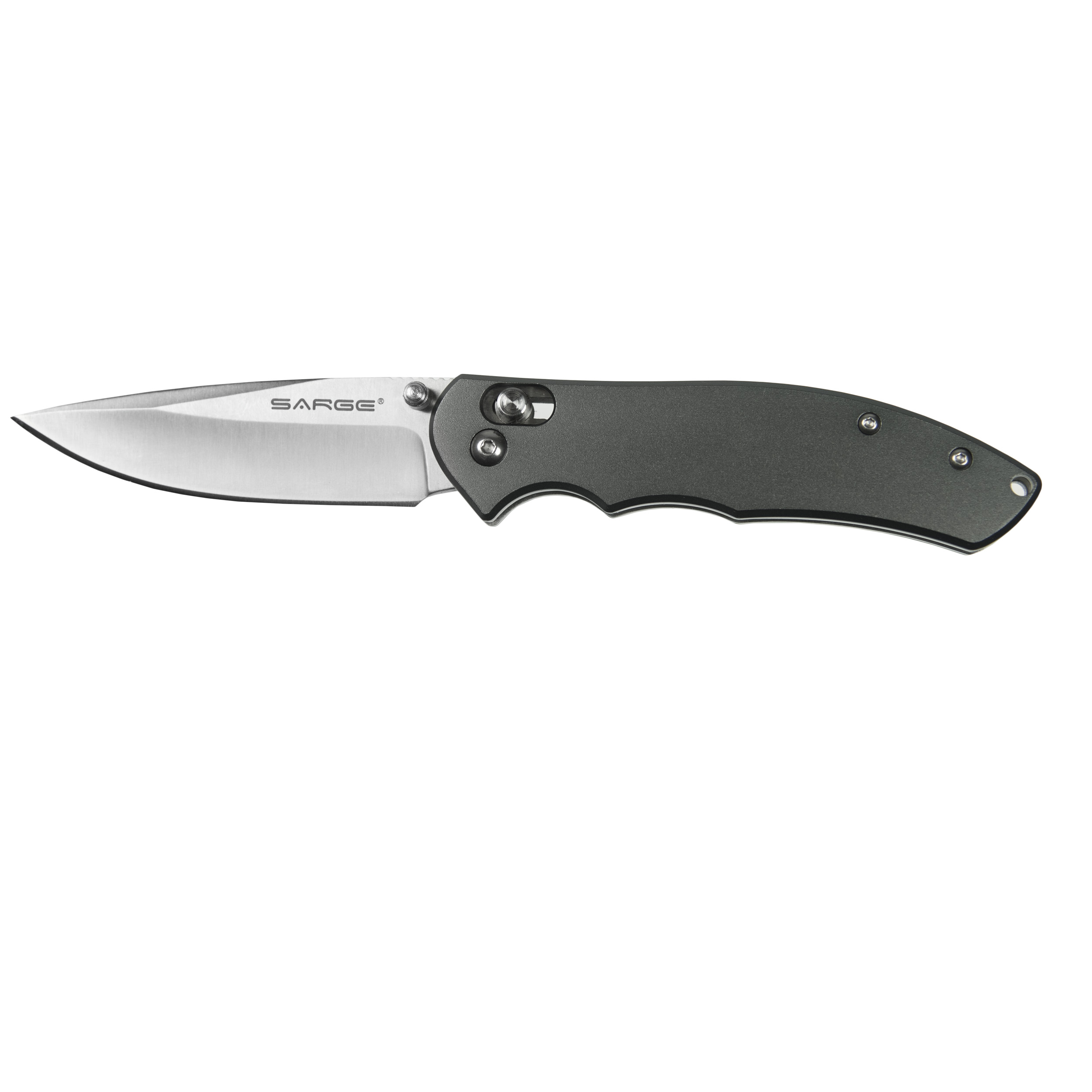product: Sarge Onyx - Gray Rock Lock Folder Knife, Stainless Steel 3-1/8