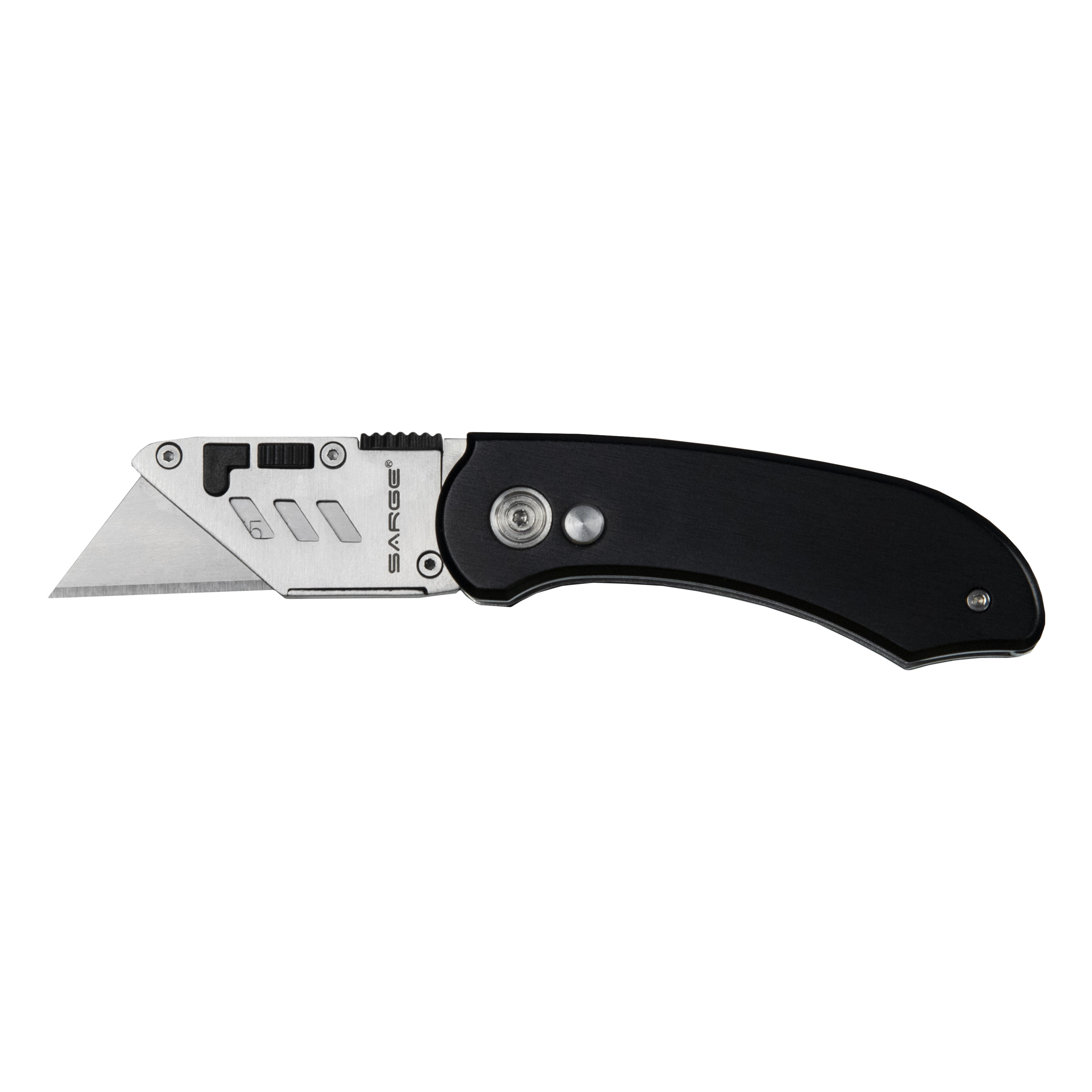product: Sarge Switch - Utility Knife, SK5 Steel, Black shown