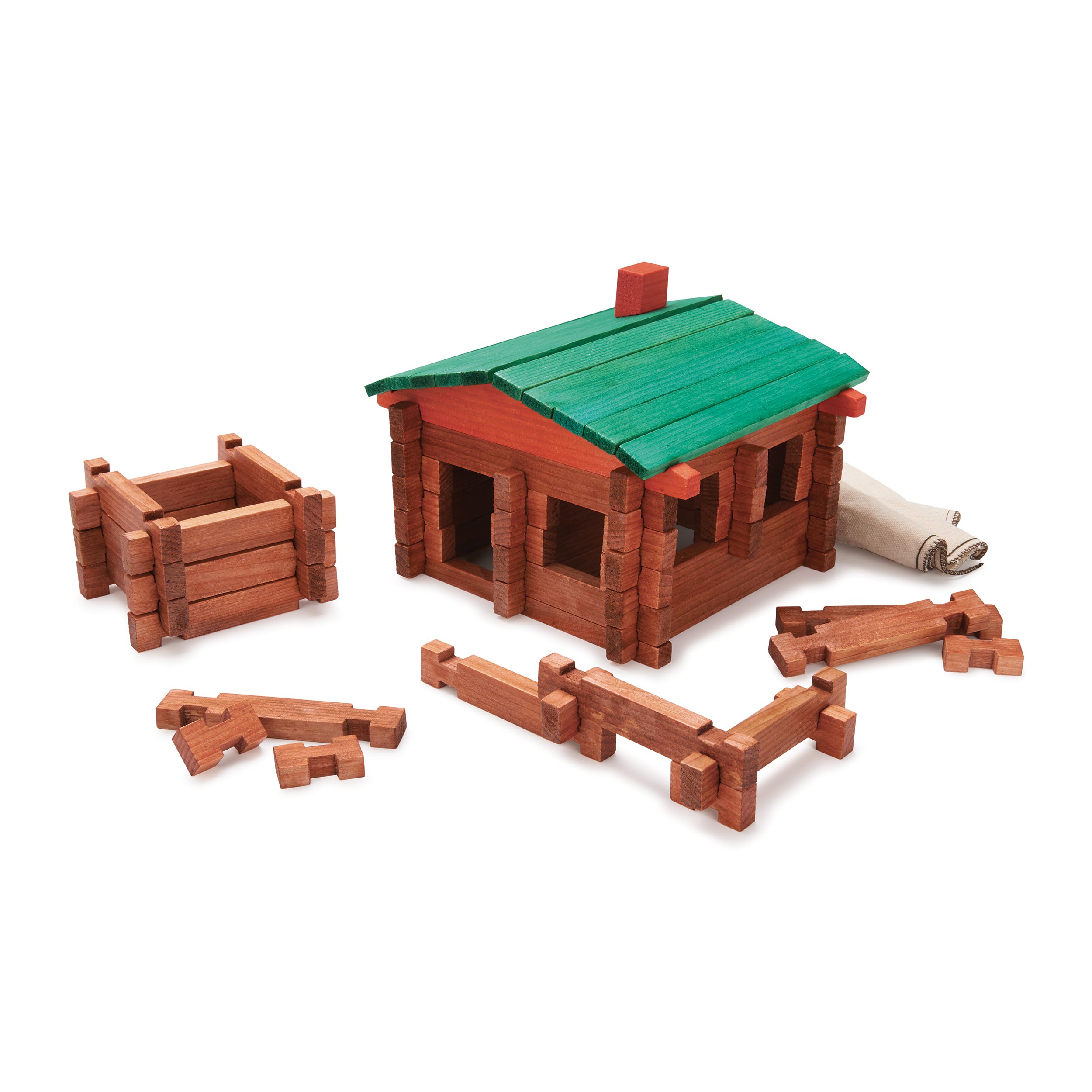 product: Woodcraft Log Cabin Playset shown