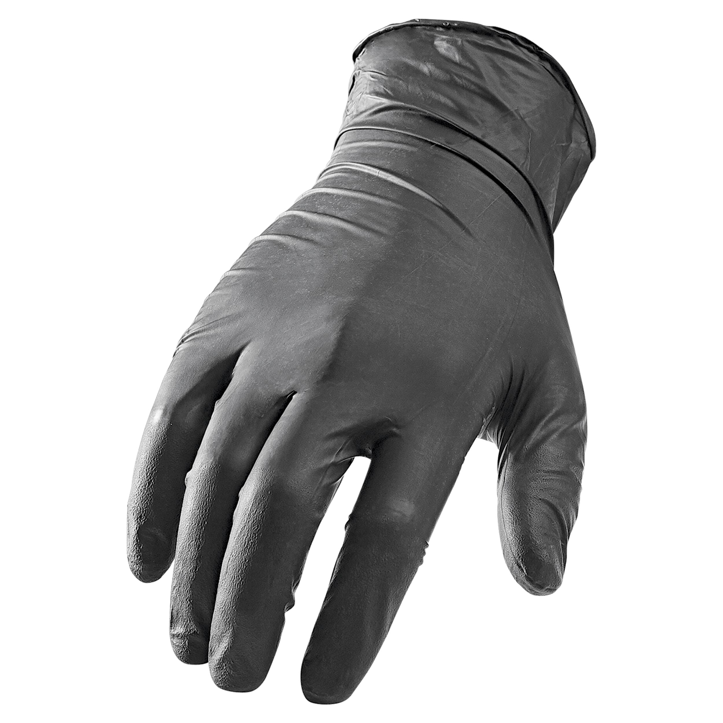 product: Lift Safety NI-FLEX Disposable Gloves - 5mil - Black - Medium - 100 Piece shown