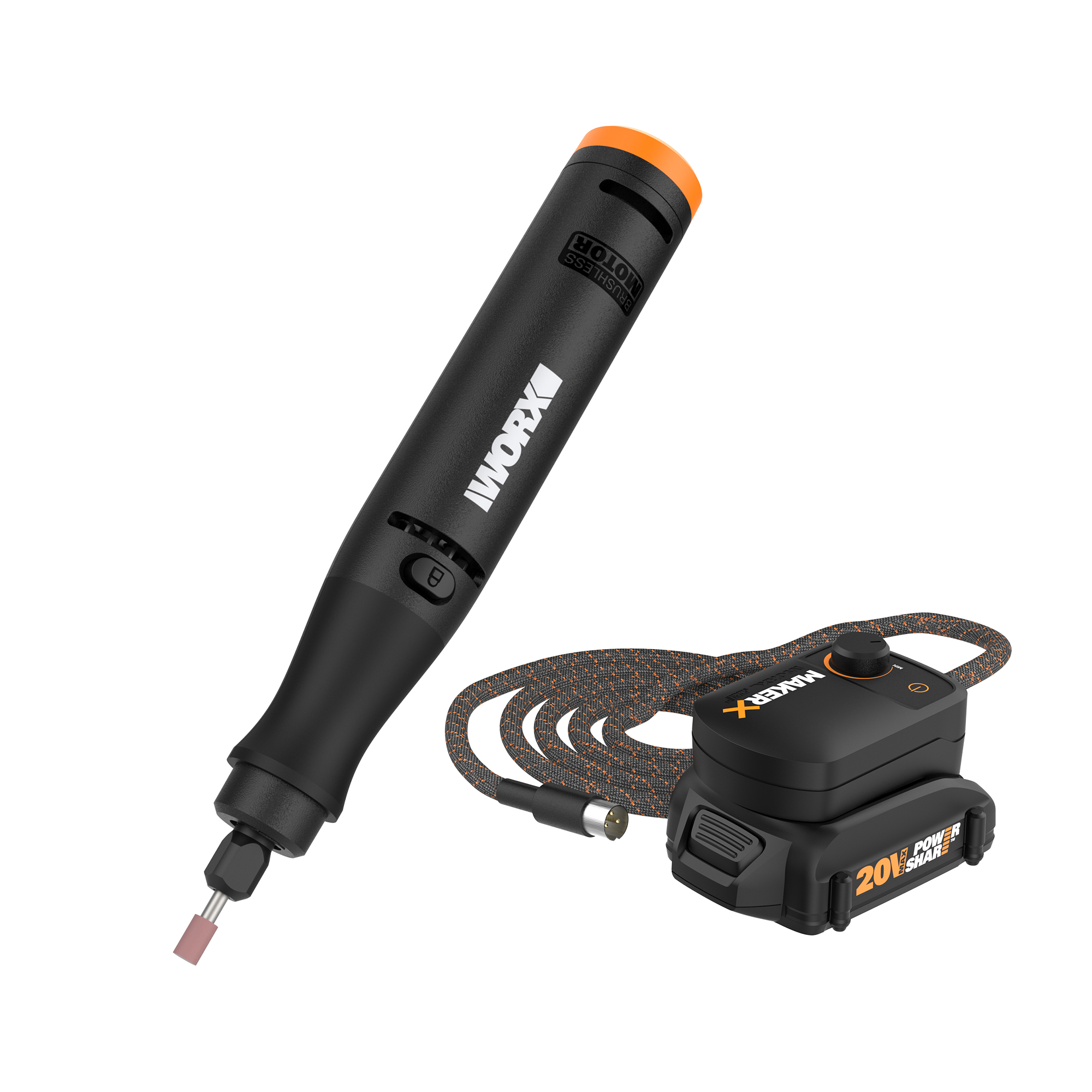 product: Worx 20v Li-ion MakerX Rotary Tool Kit shown