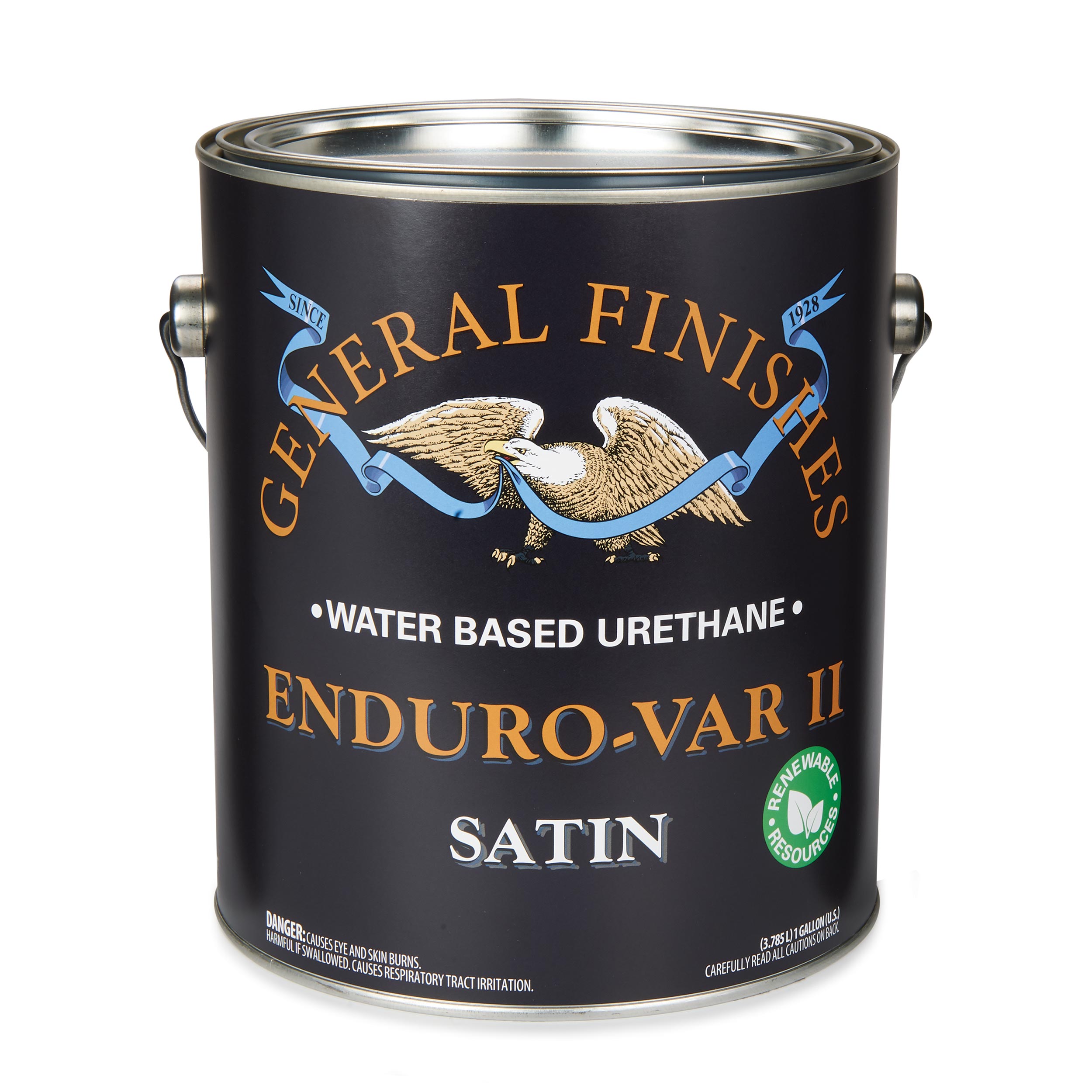 product: General Finishes Enduro Var II Water Based Urethane Varnish - Satin - Gallon shown