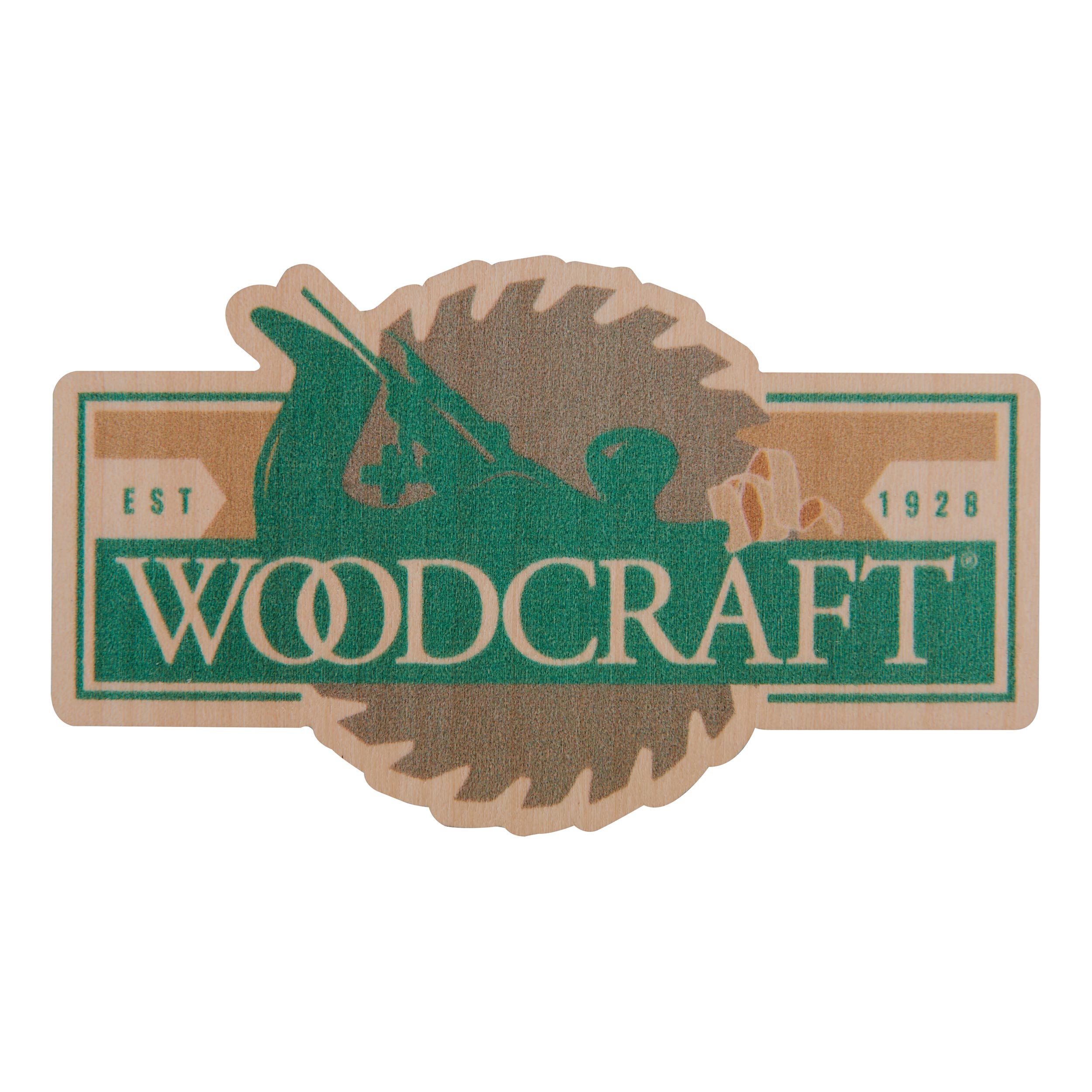 product: Woodcraft Plane & Saw Blade Maple Sticker shown