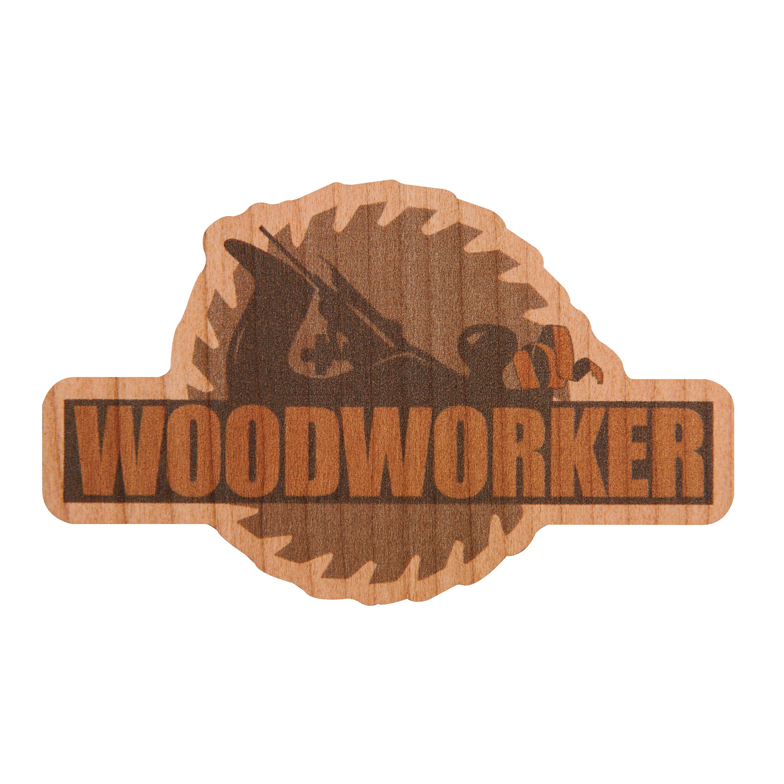 product: Woodcraft Plane & Saw Blade Cherry Sticker shown