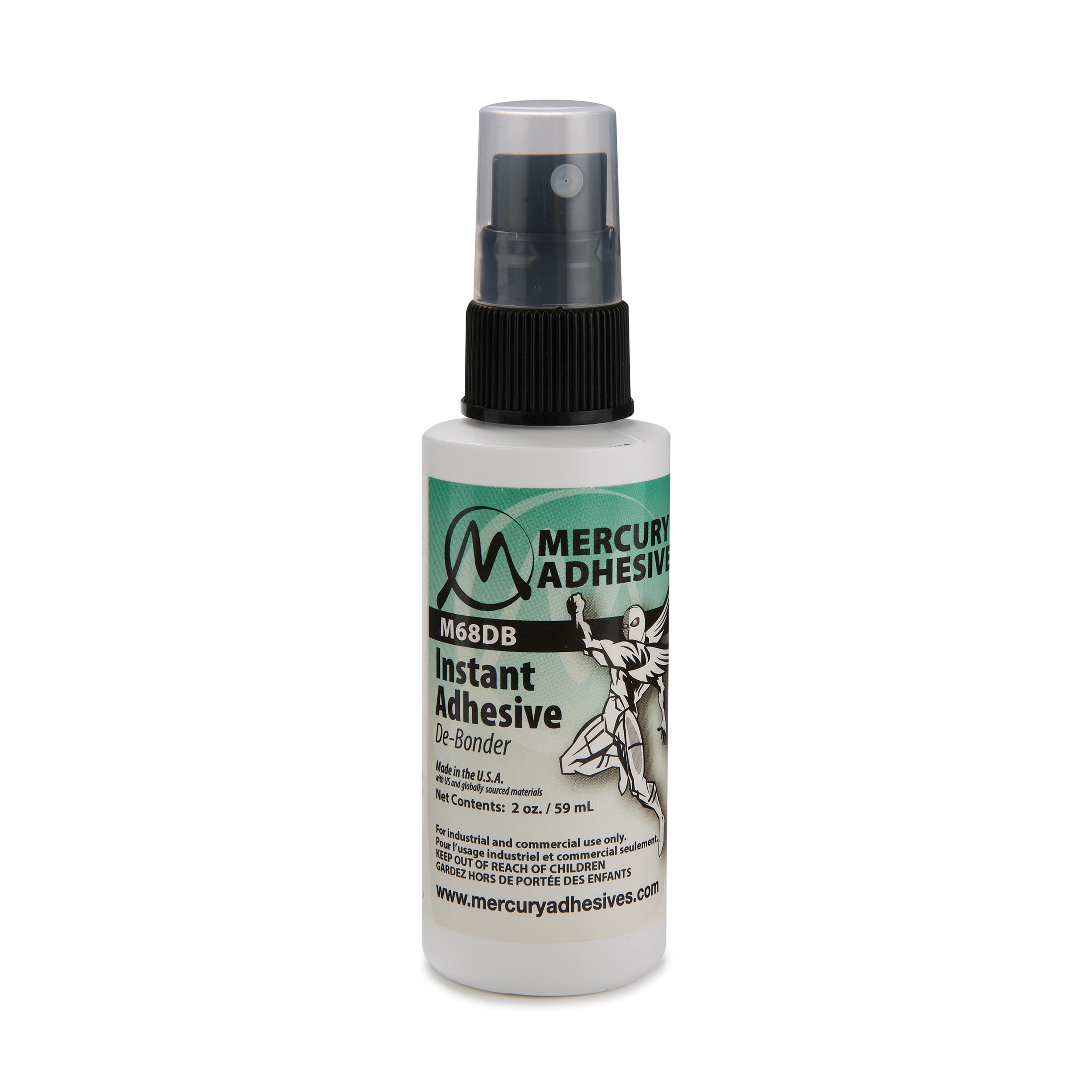 product: Mercury Adhesives CA Glue Debonder - 2 oz Pump Spray shown