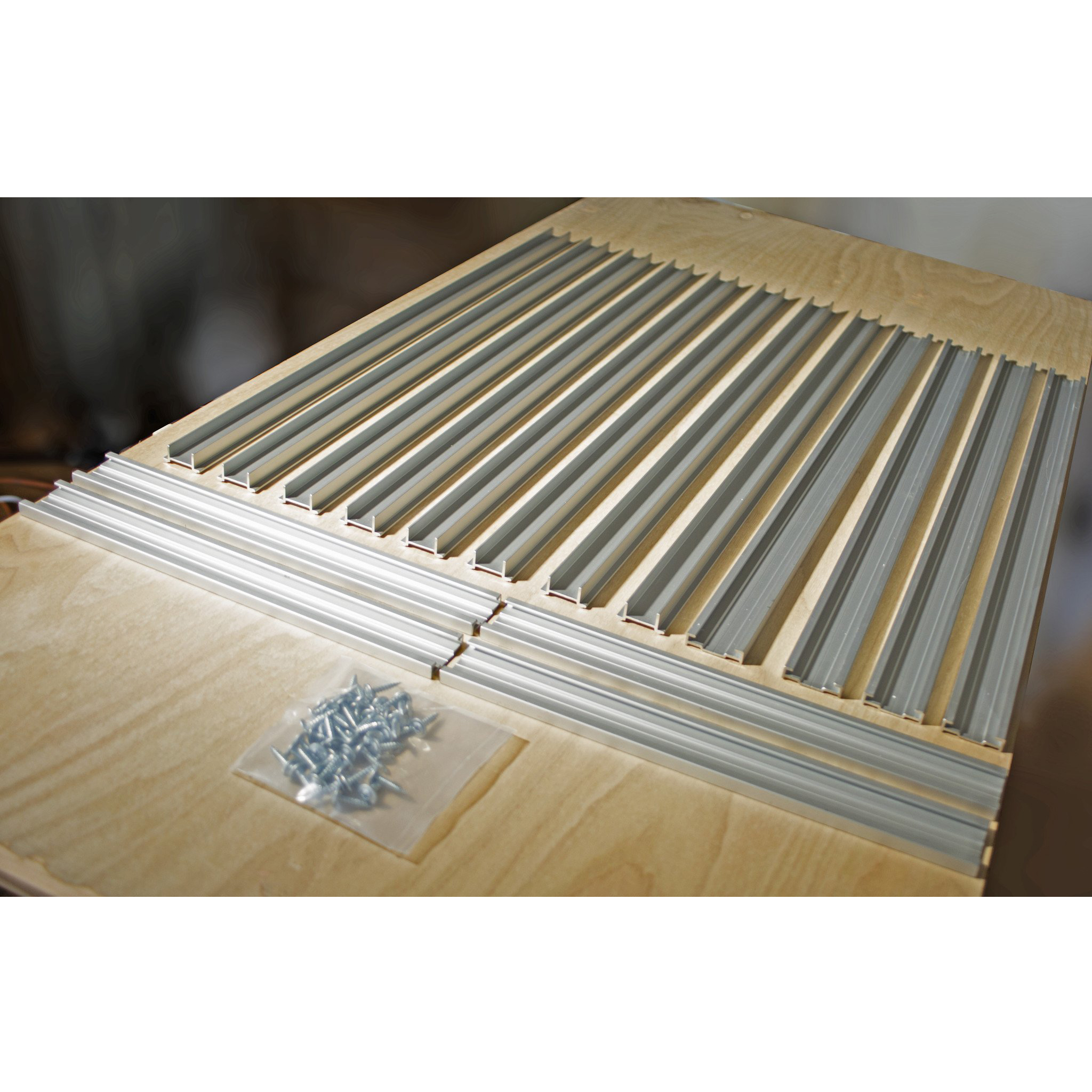 product: TrueTrac Aluminum Expandable Track Table Kit shown