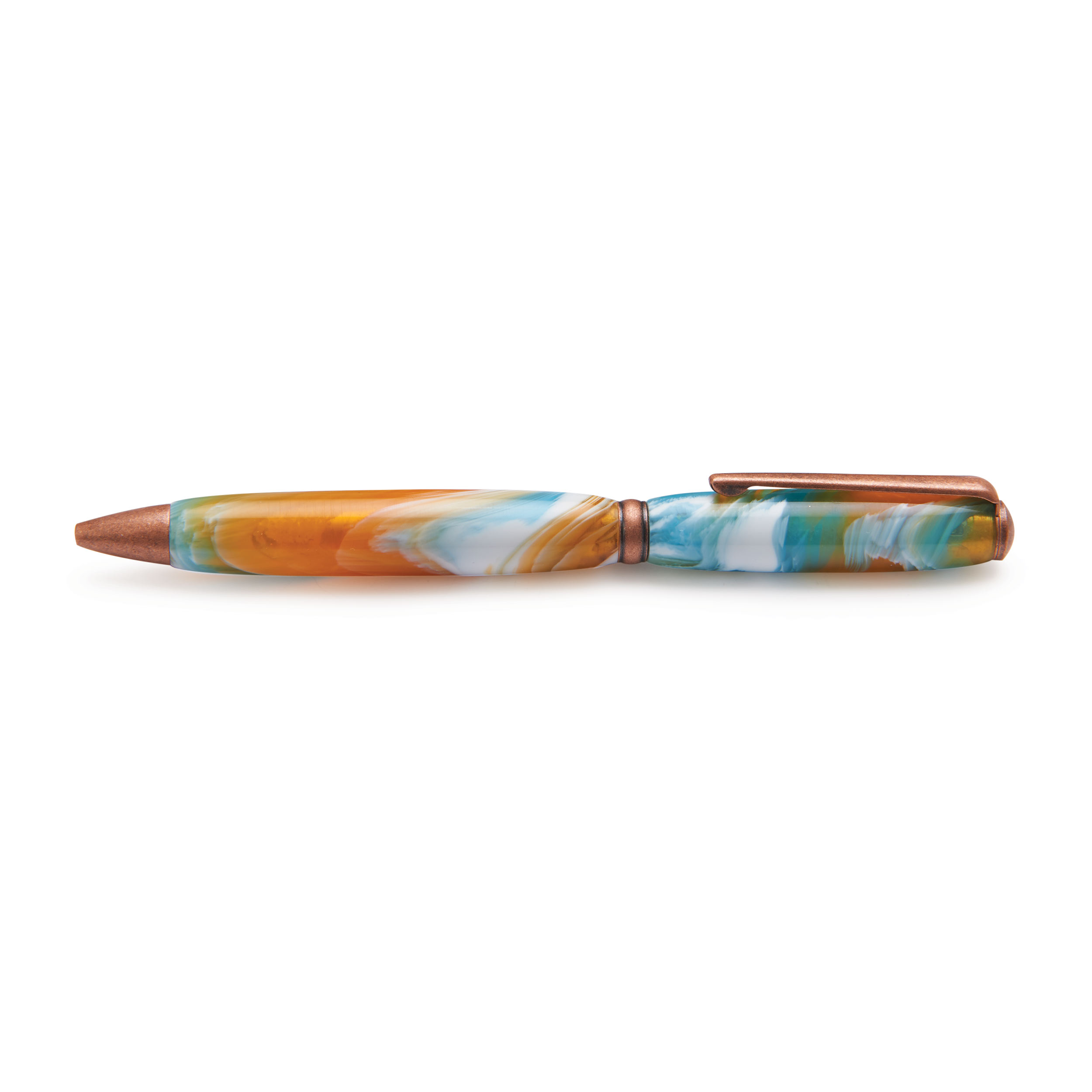 product: WoodRiver 7 mm Slim Style Ballpoint Pen Kit - Antique Copper shown