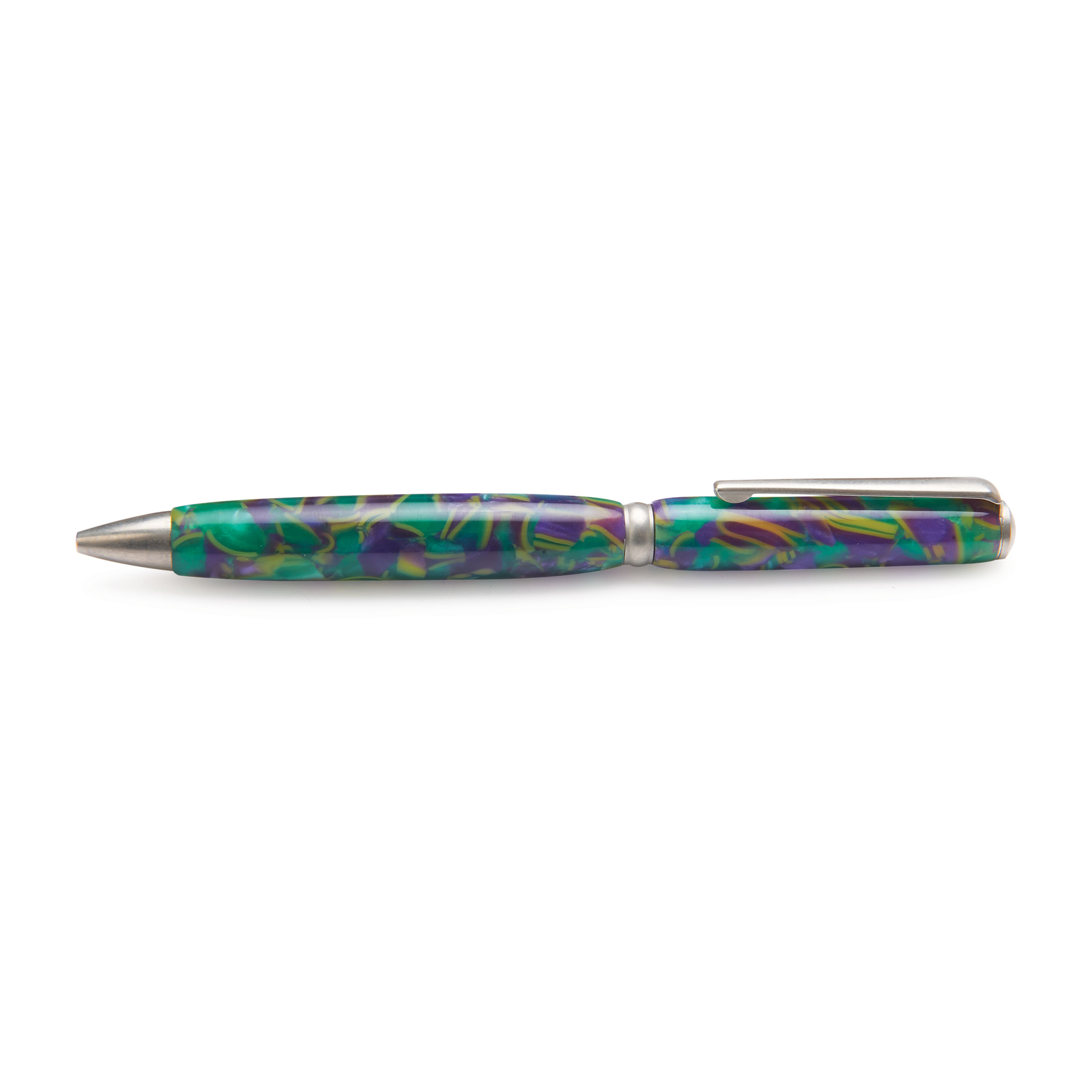 product: WoodRiver 7 mm Slim Style Ballpoint Pen Kit - Antique Nickel shown