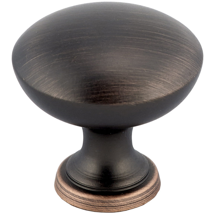product: Richelieu Traditional Mushroom Knob - Brushed Oil-Rubbed Bronze - 1-3/16
