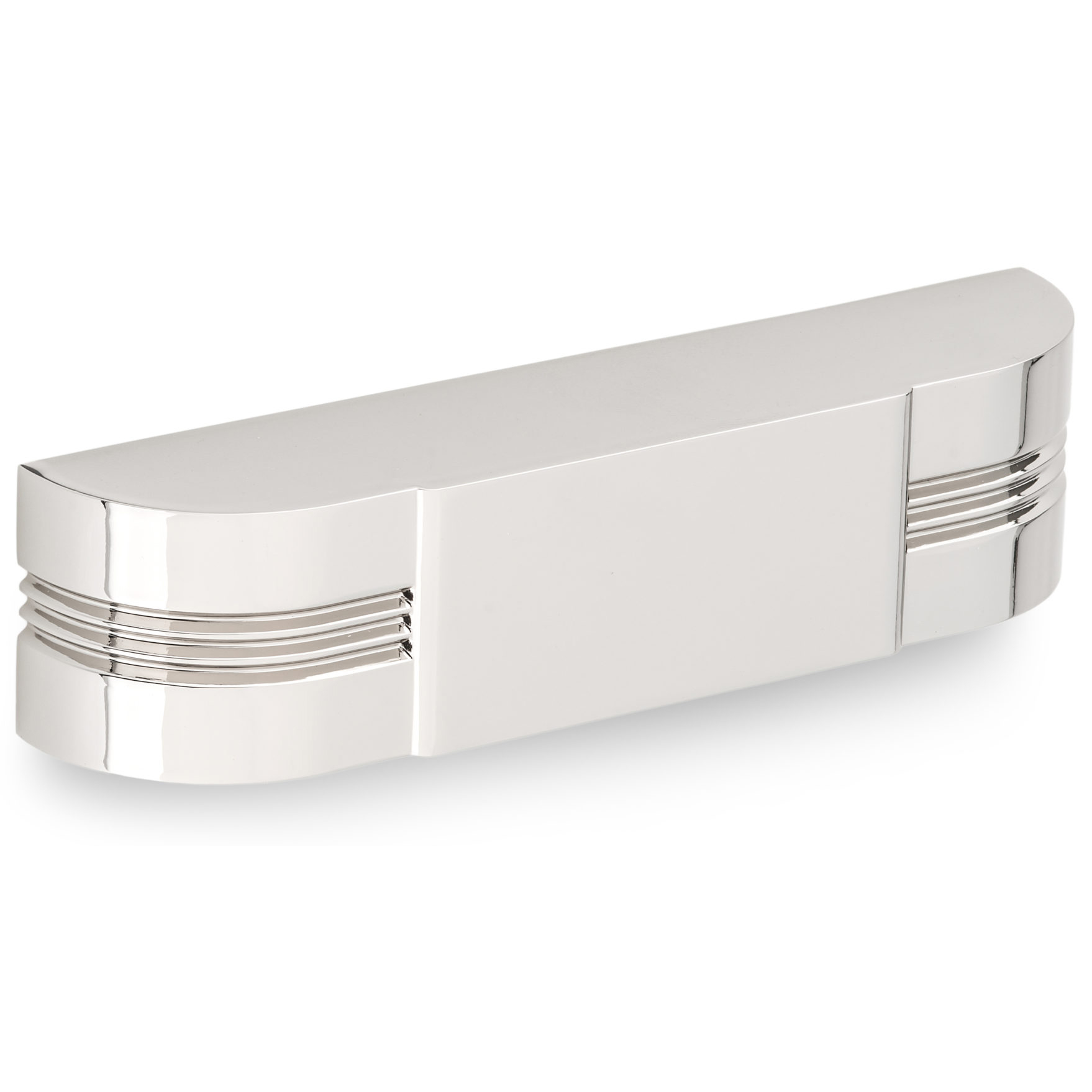 product: Richelieu Art Deco Inspired Transitional Metal Pull - Polished Nickel - 5-1/32