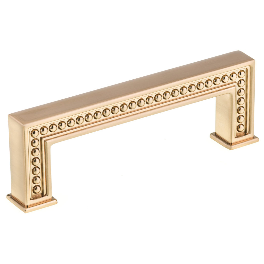 product: Richelieu Beaded Transitional Metal Pull - Champagne Bronze - 3-3/4