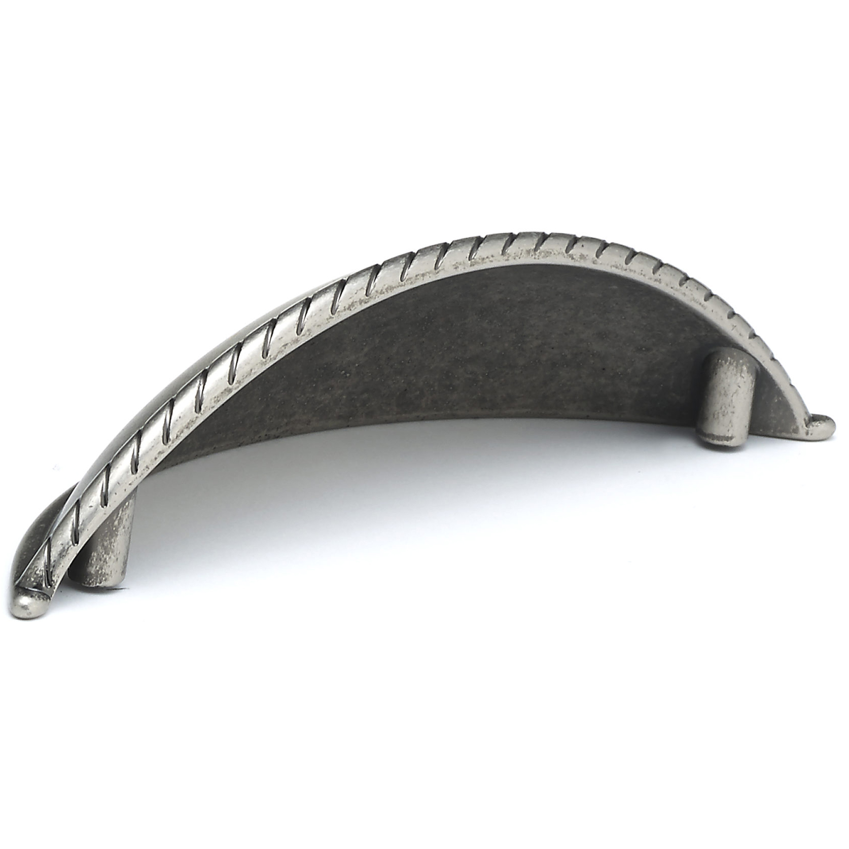product: Richelieu Traditional Cup Pull with Braided Rope Detail - 3-3/4