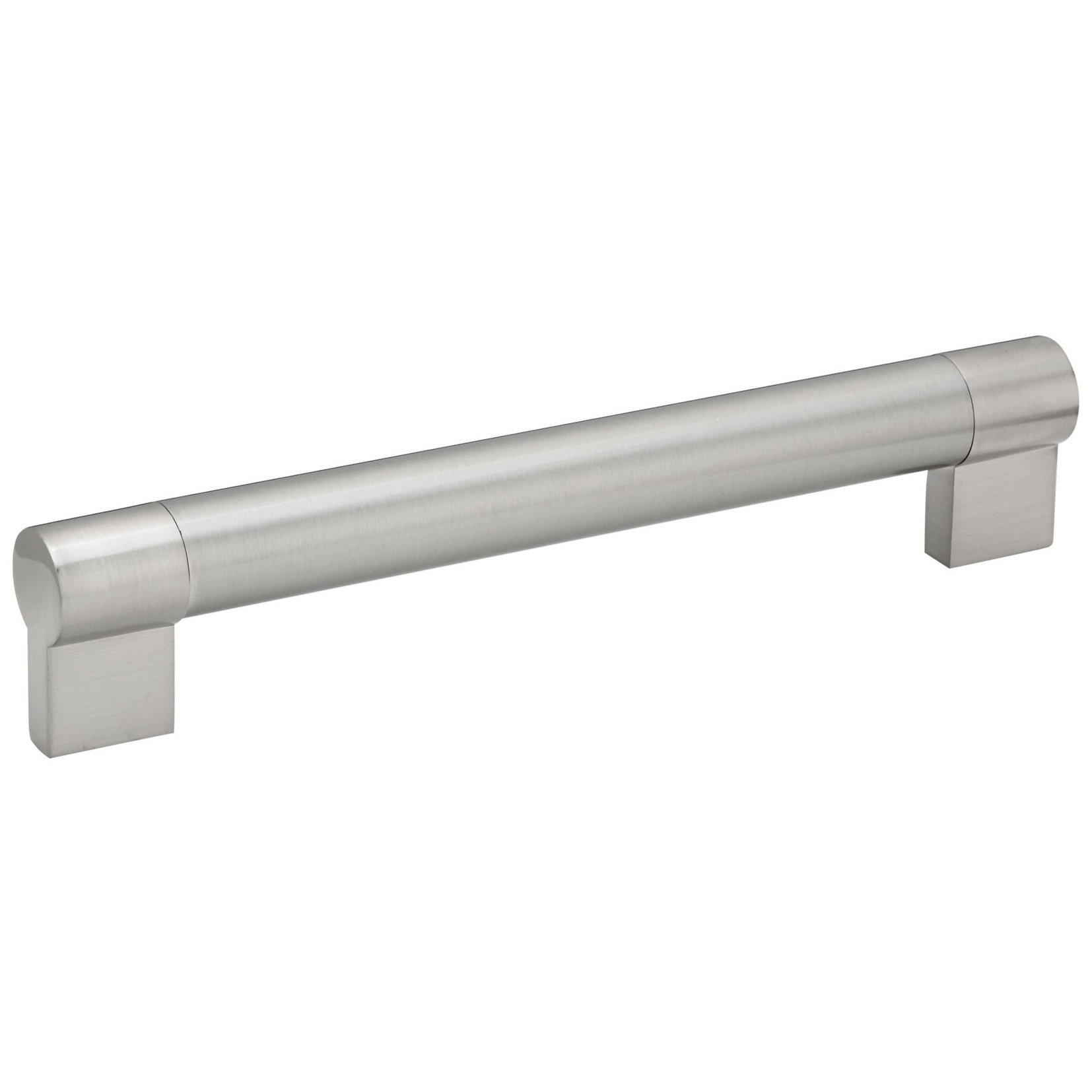 product: Richelieu Contemporary Stainless Steel Pull with Tubular Bar - 7-9/16