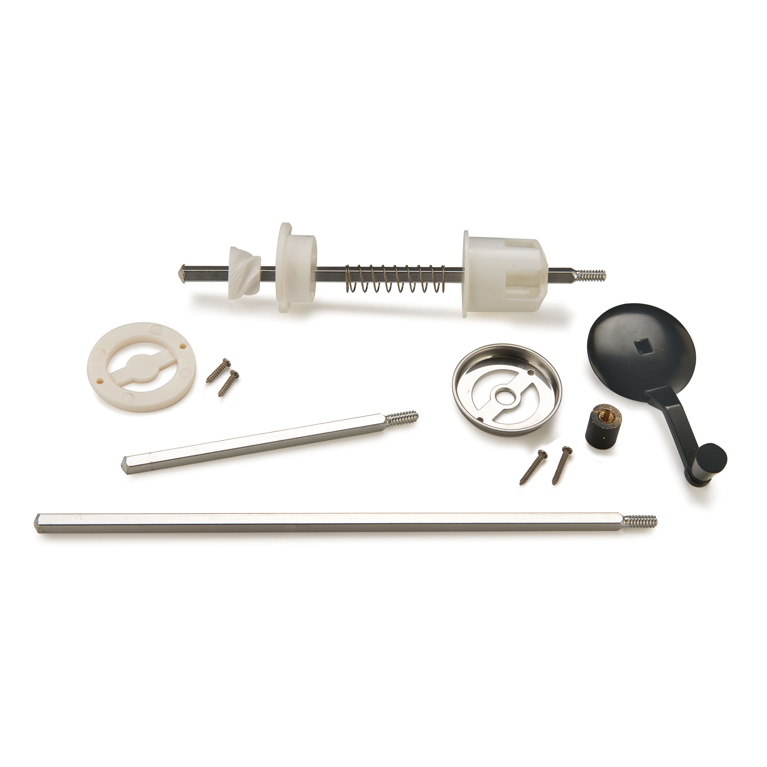product: WoodRiver Ceramic Hand Crank Salt or Pepper Mill Grinder Mechanism Turning Kit - Black Enamel shown