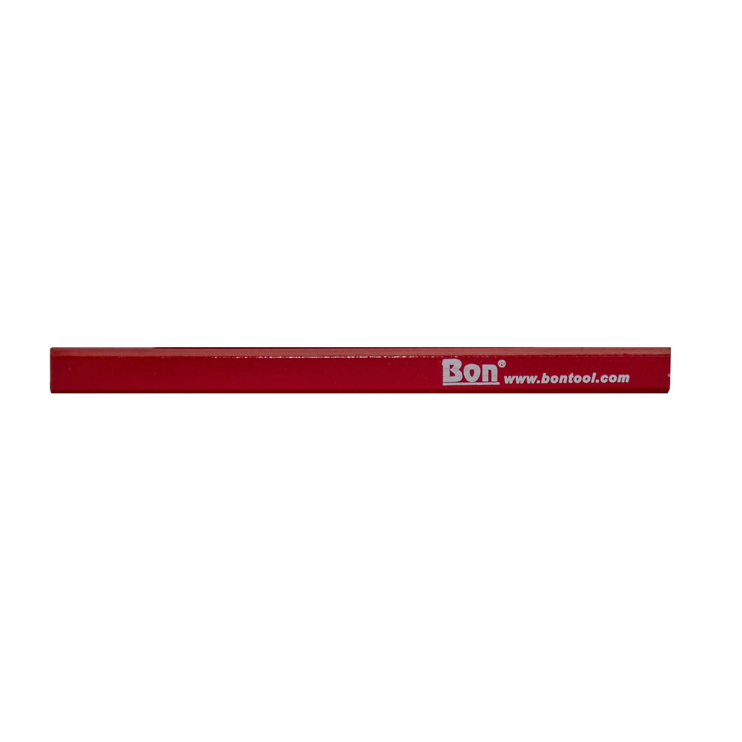 product: Bon Tool Carpenter Pencil Red Casing Medium Black Lead Pack of 72 shown