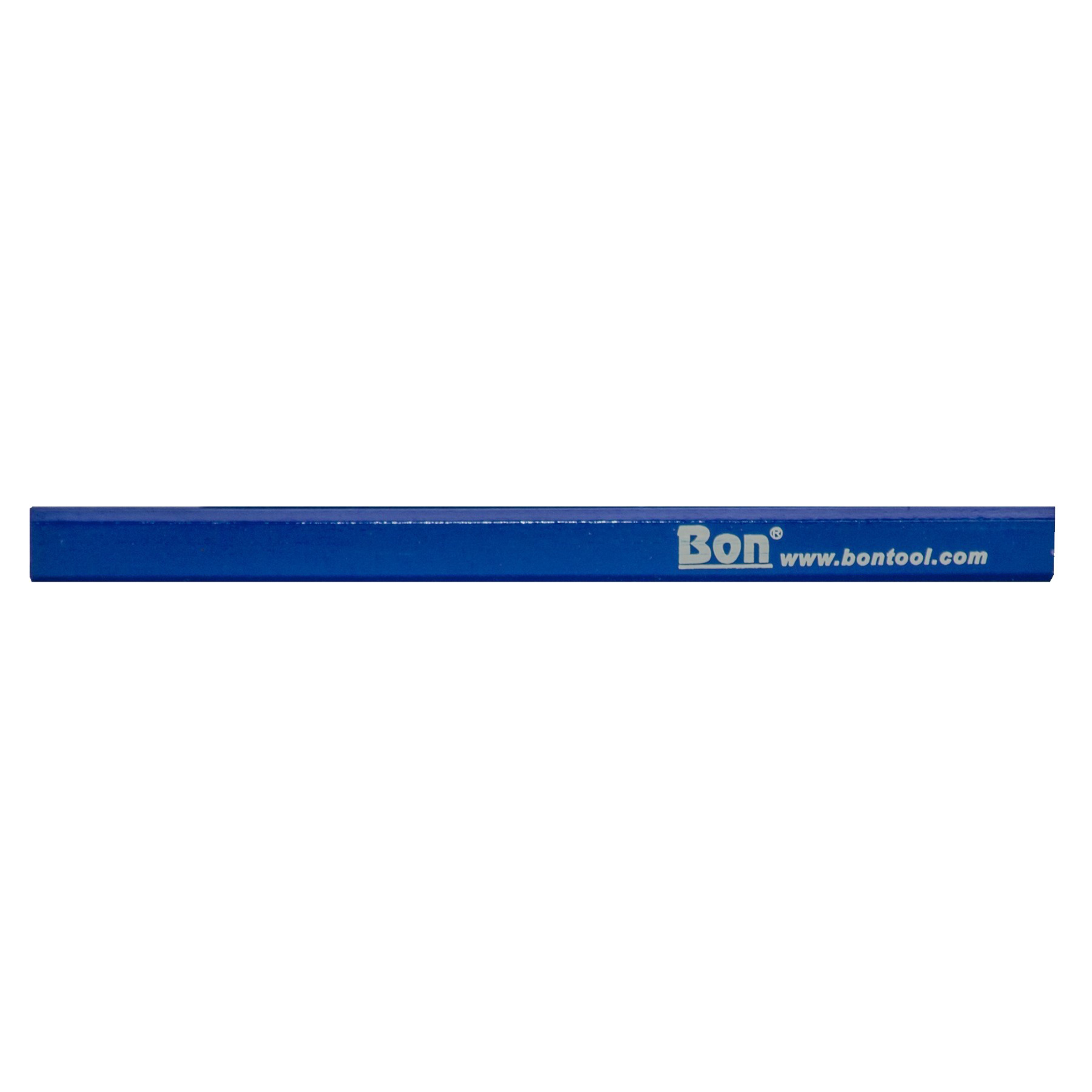 product: Bon Tool Carpenter Pencil Blue Casing Hard Black Lead Pack of 72 shown