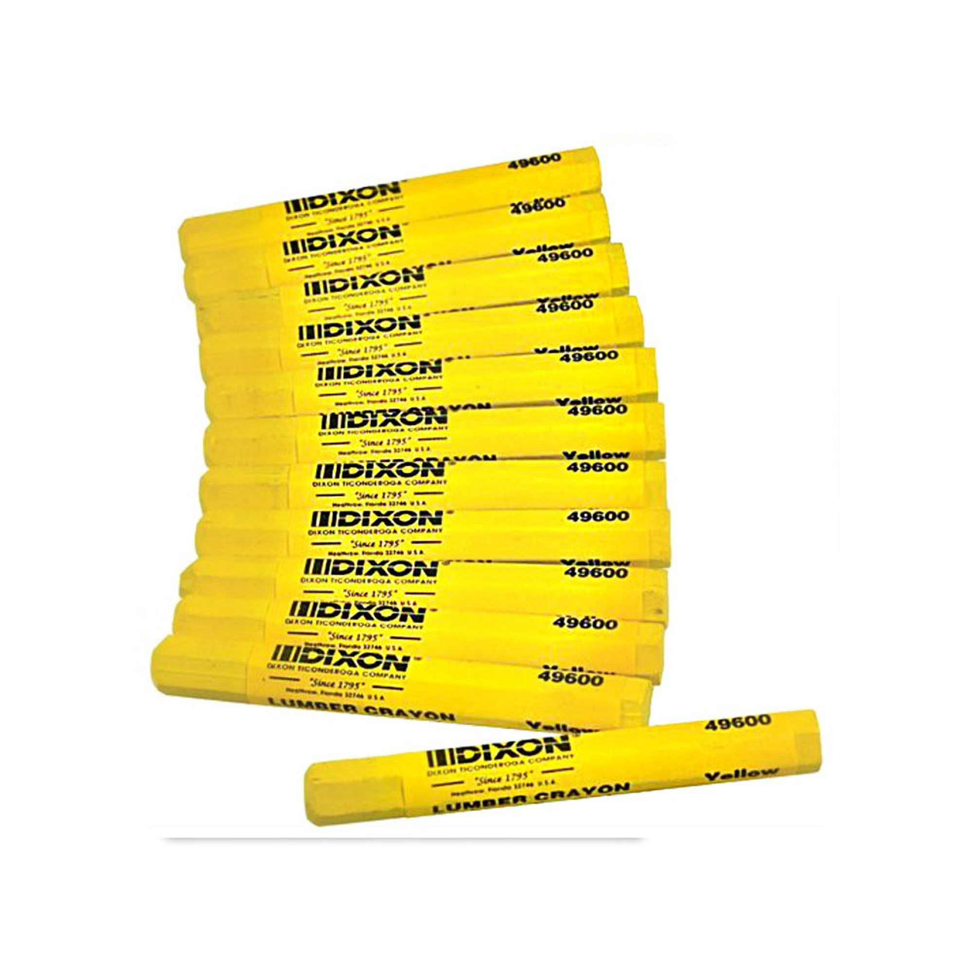product: Bon Tool Dixon Lumber Crayon Yellow Pack of 12 shown