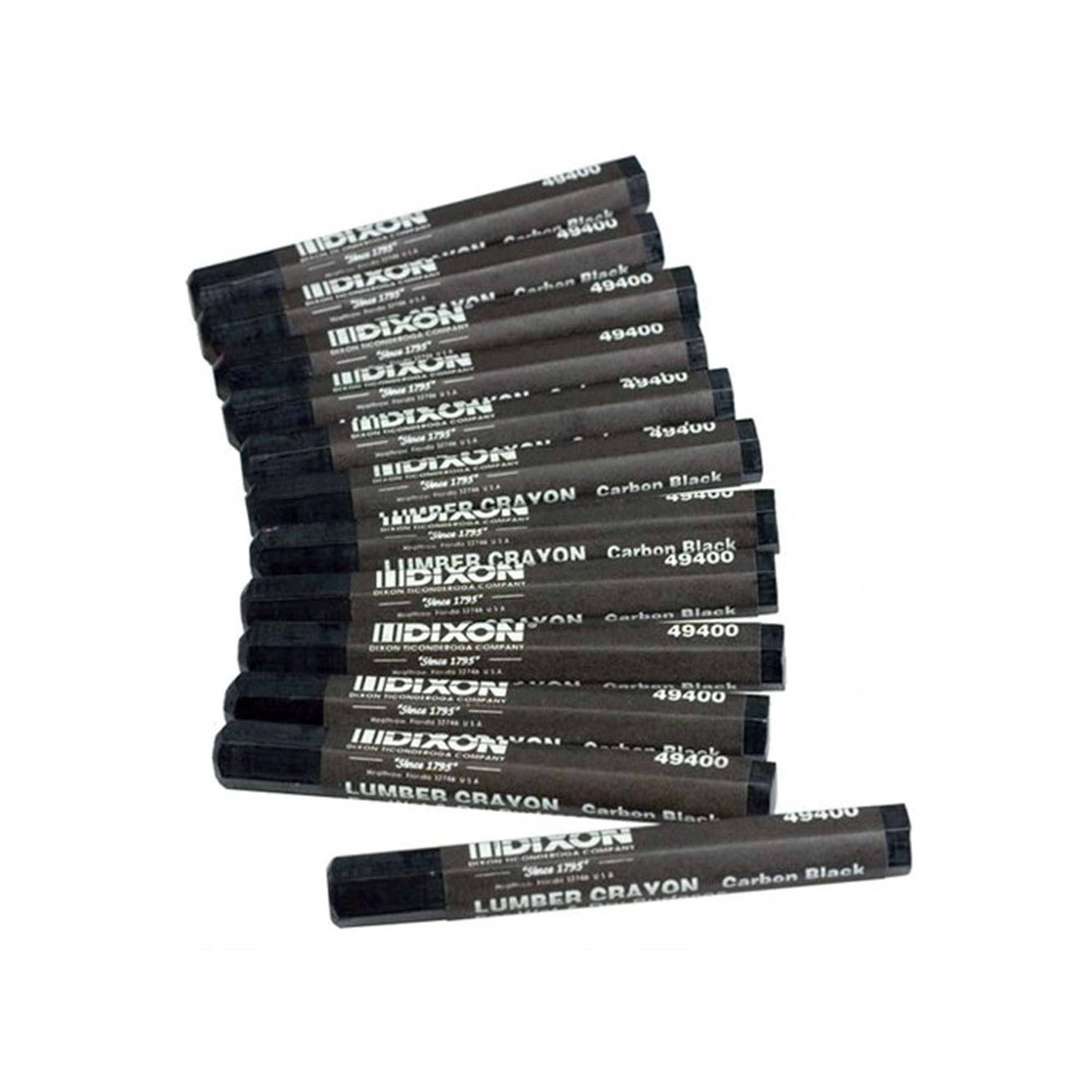 product: Bon Tool Dixon Lumber Crayon Black Pack of 12 shown