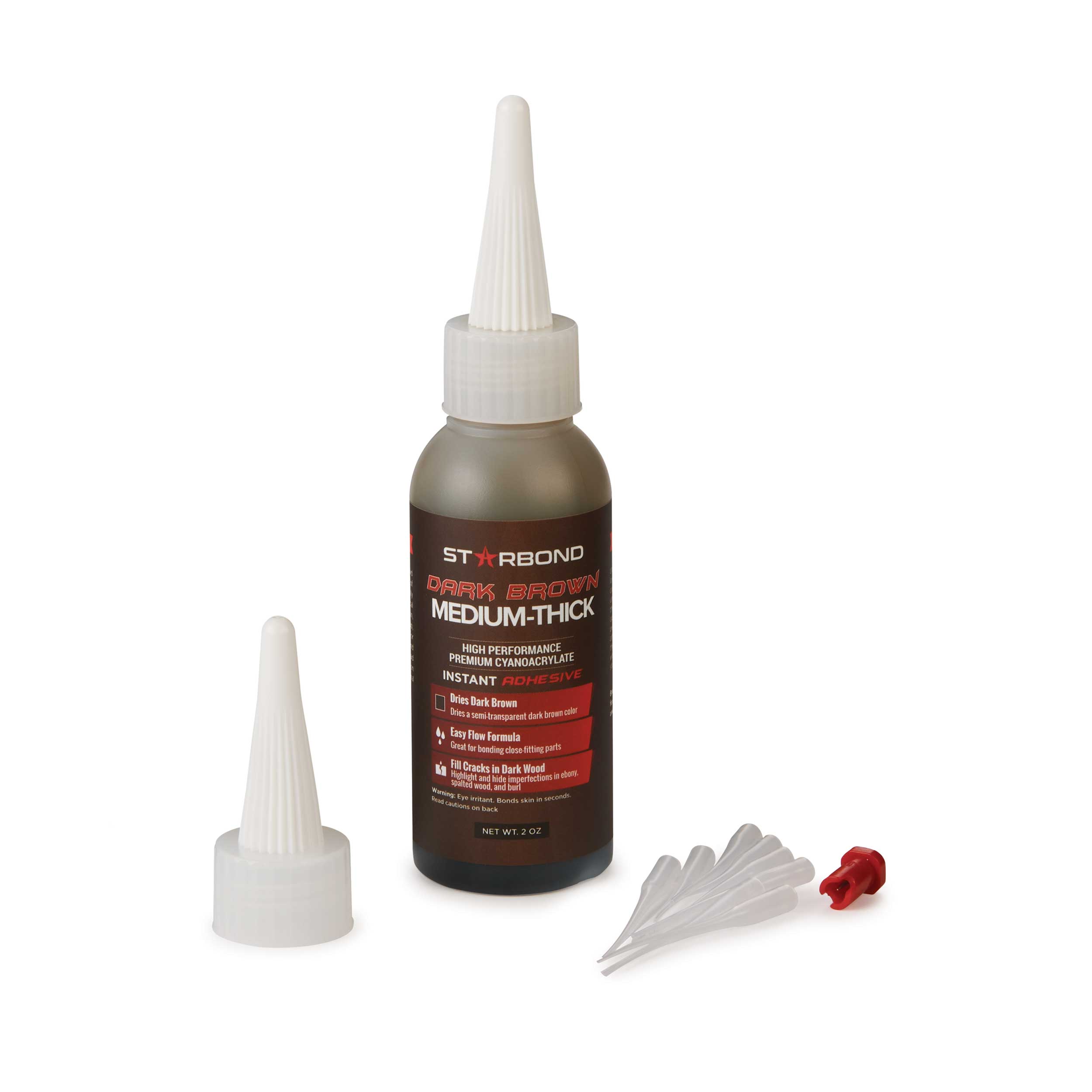 product: starbond BR-500 Dark Brown CA Glue - Medium-Thick - 2 oz shown