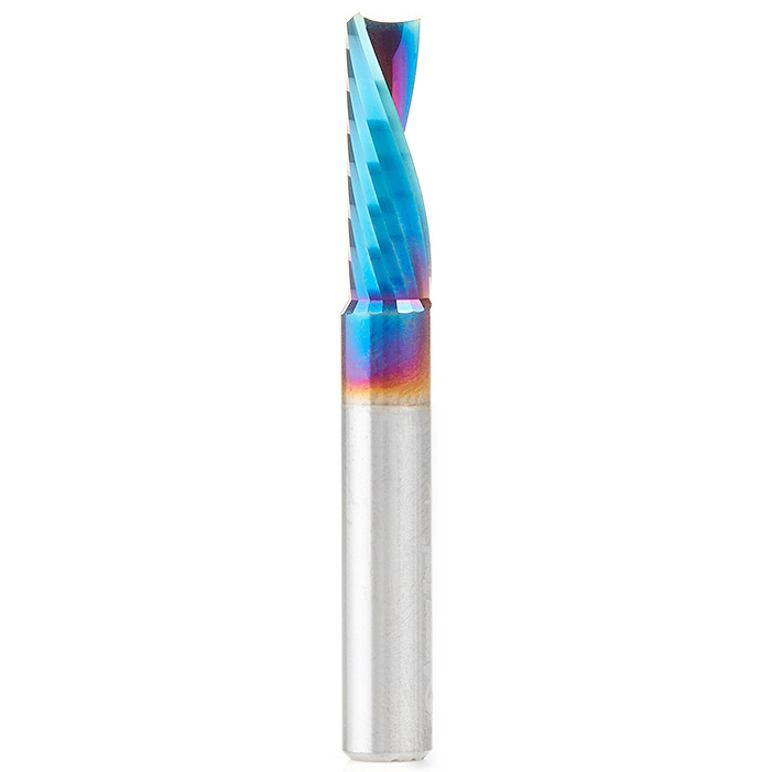 product: Amana Tool 51504-K Spiral O Single Flute Plastic Cutting Down-Cut Mirror Finish CNC Router Bit 1/4