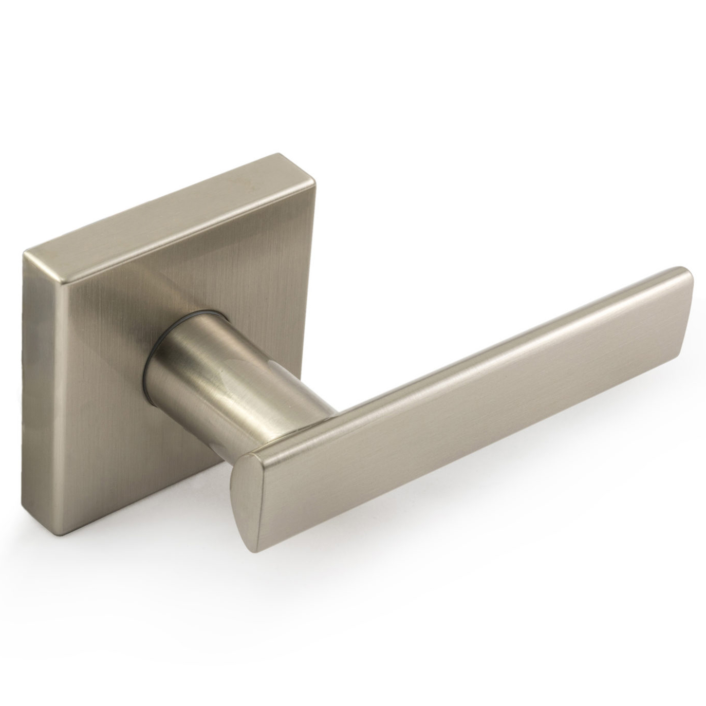 product: Richelieu Tuxedo Series Straight Levers Satin Nickel Left or Right Dummy shown