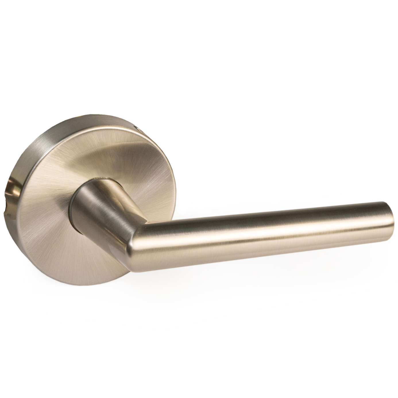 product: Richelieu Bridwell Series Straight Levers Satin Nickel Left or Right Dummy shown