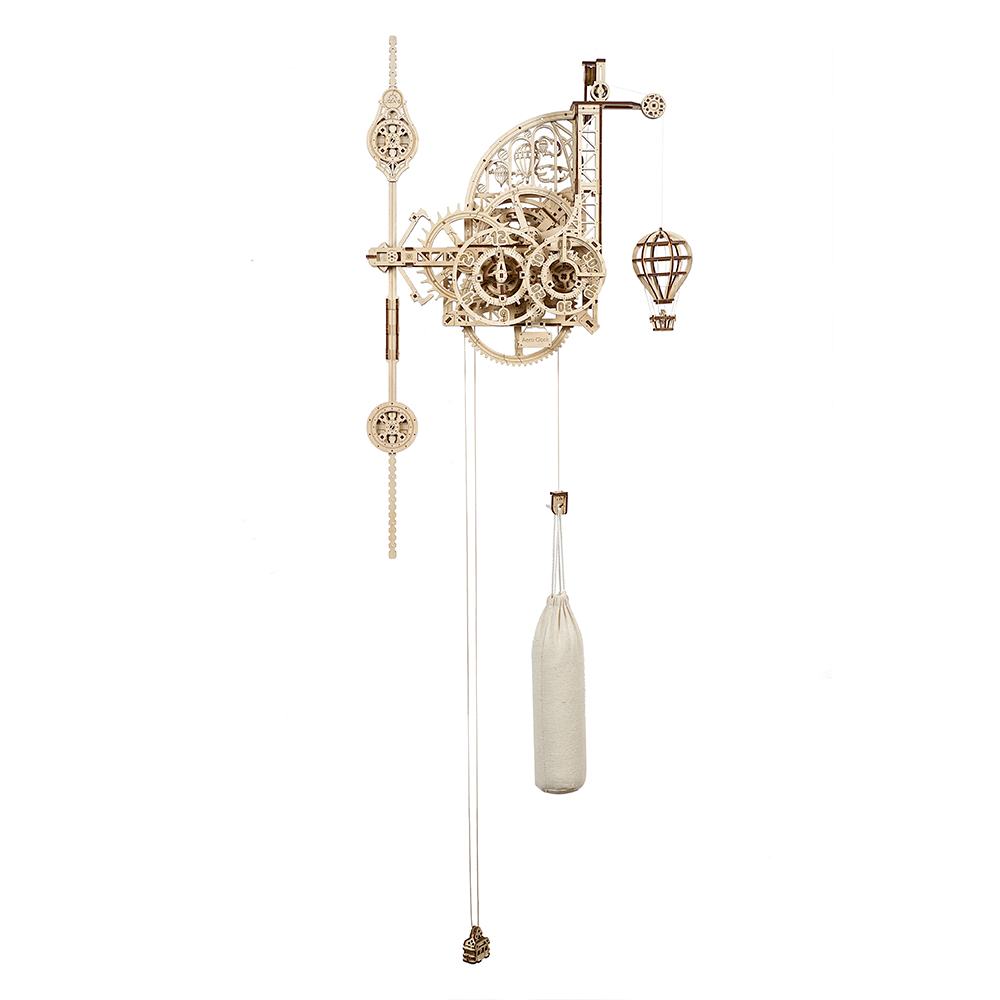 product: UGears Aero Clock Wooden Craft Kit shown