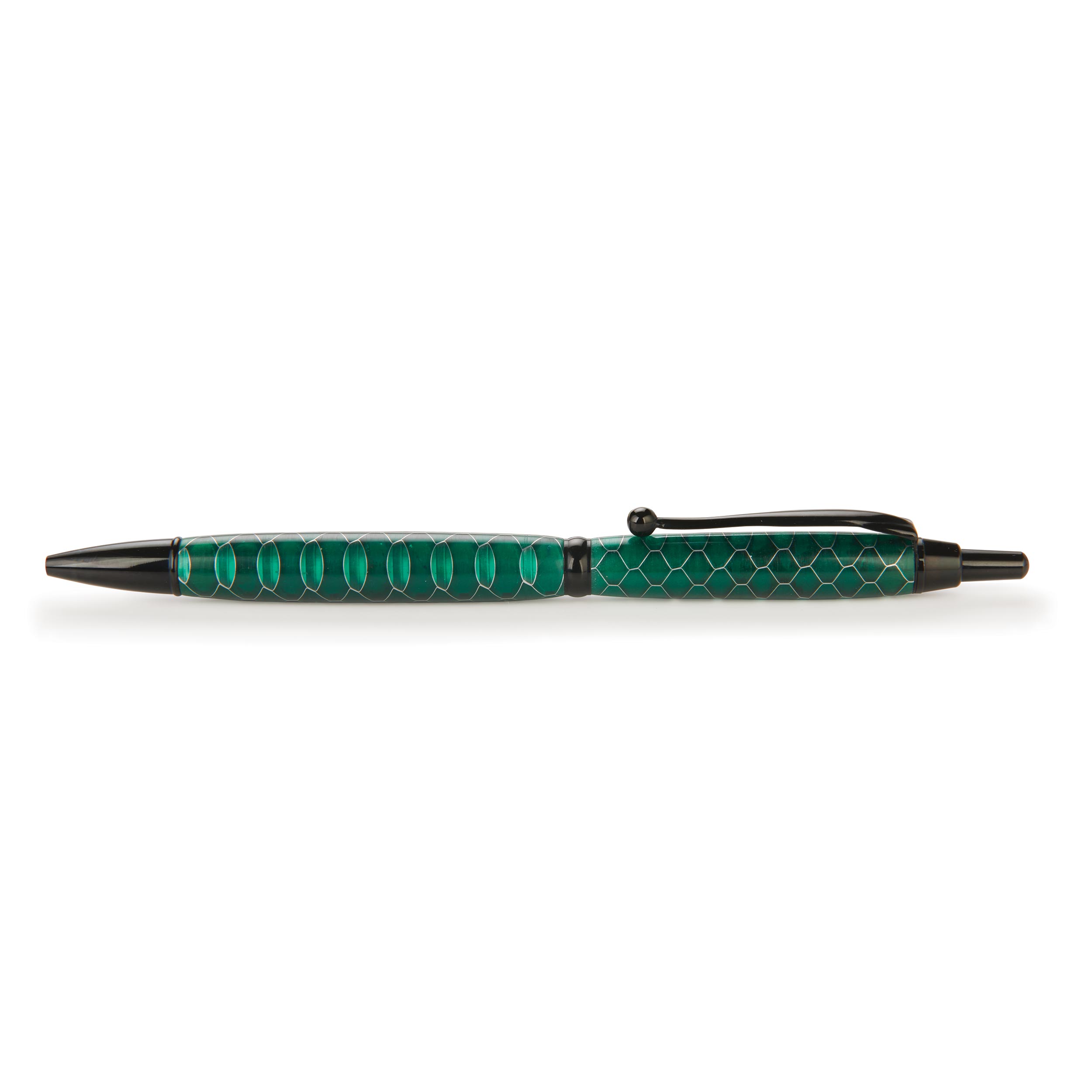 product: WoodRiver Slim Style Schmidt Click Mechanism Ballpoint Pen Kit - Black Chrome -7 mm shown